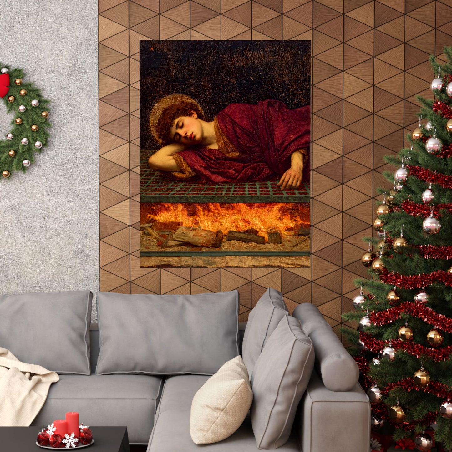 Saint Lawrence  - Sanctified Souls Print - Multiple Sizes - Premium Posters - Catholic Art - Christian Home Decor Artwork