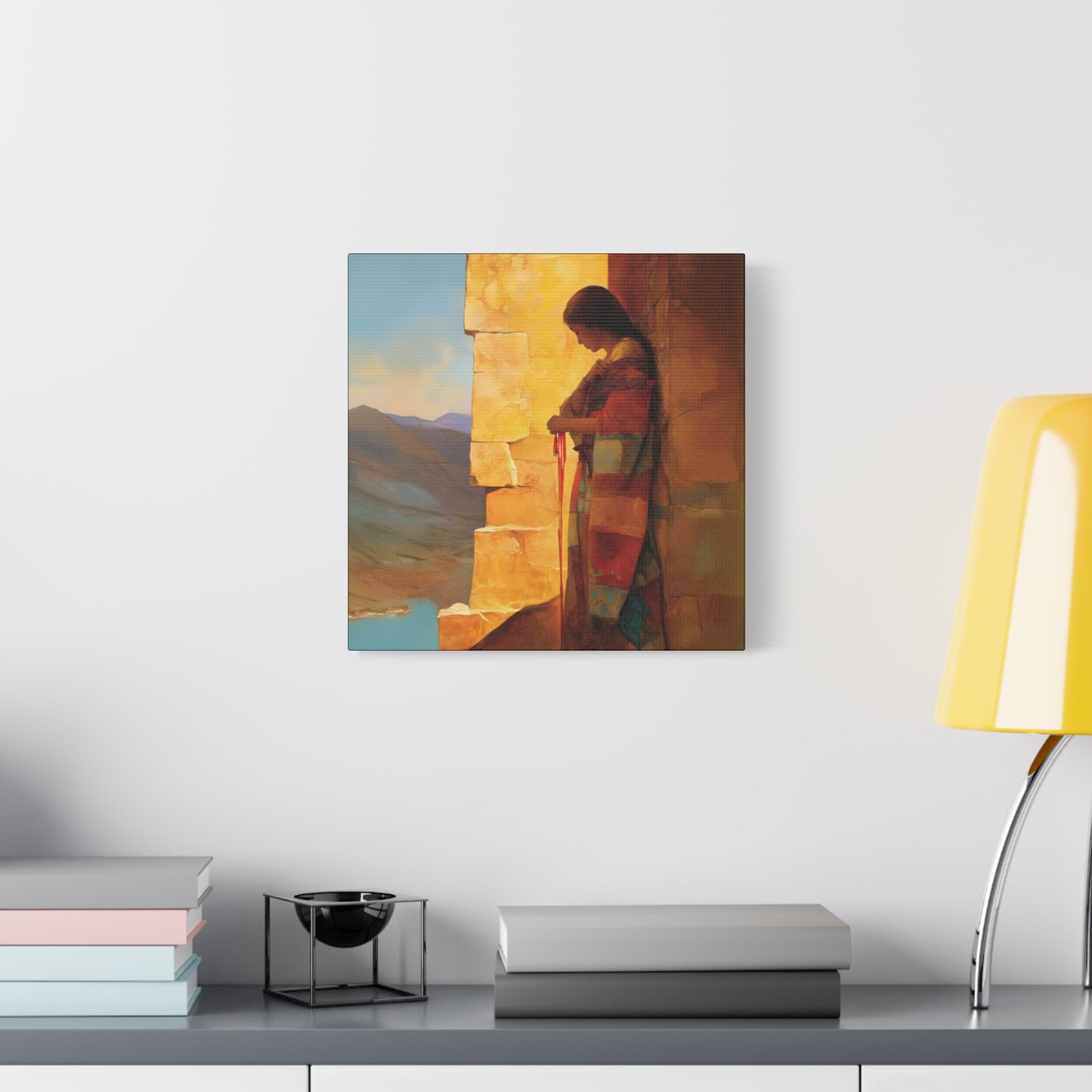 A Thread Through the Line of Christ - Rahab Museum Wrapped Canvas - Sanctified Souls Print -Based on Klimt's The Kiss