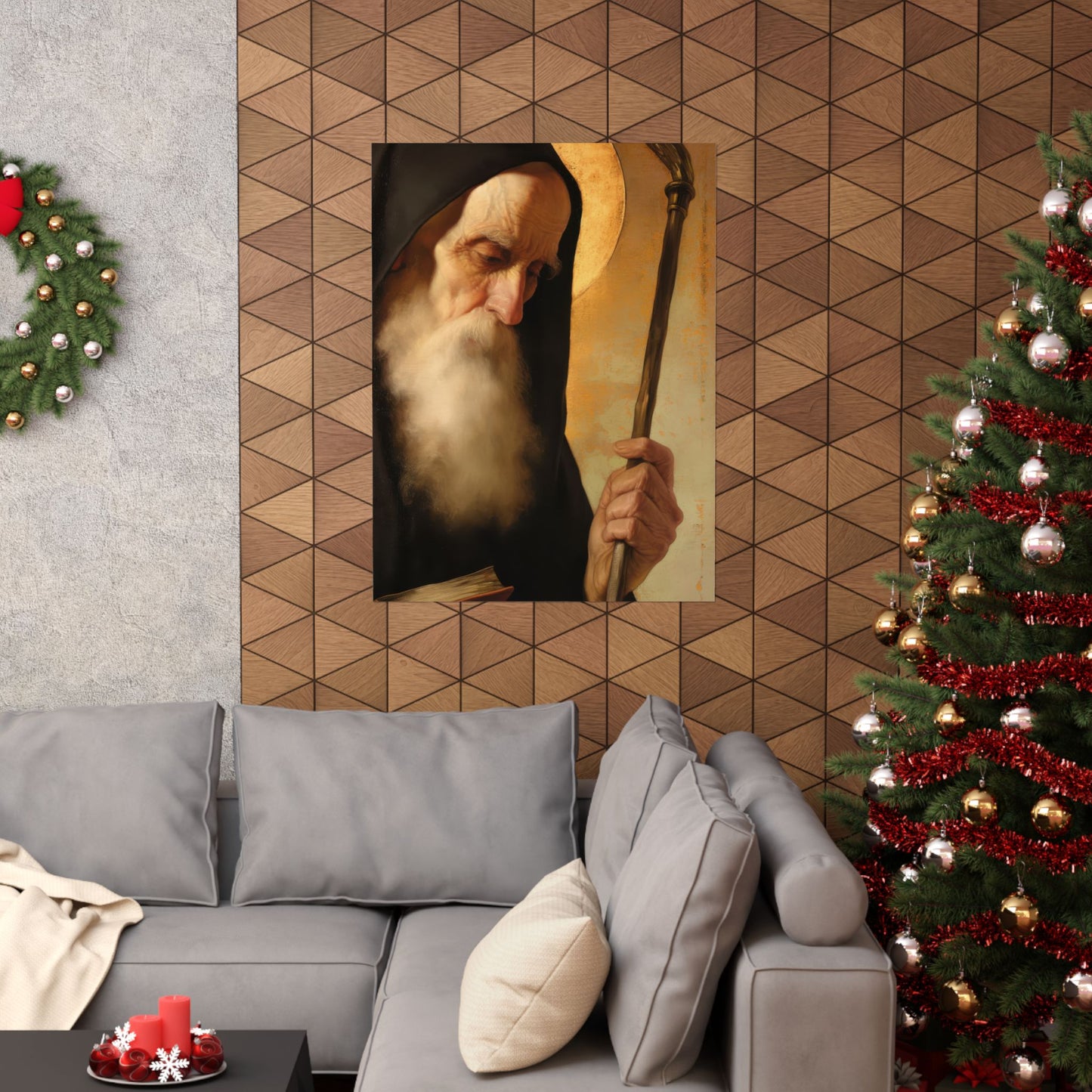 Saint Benedict  - Sanctified Souls Print - Multiple Sizes - Premium Posters - Catholic Art - Christian Home Decor Artwork