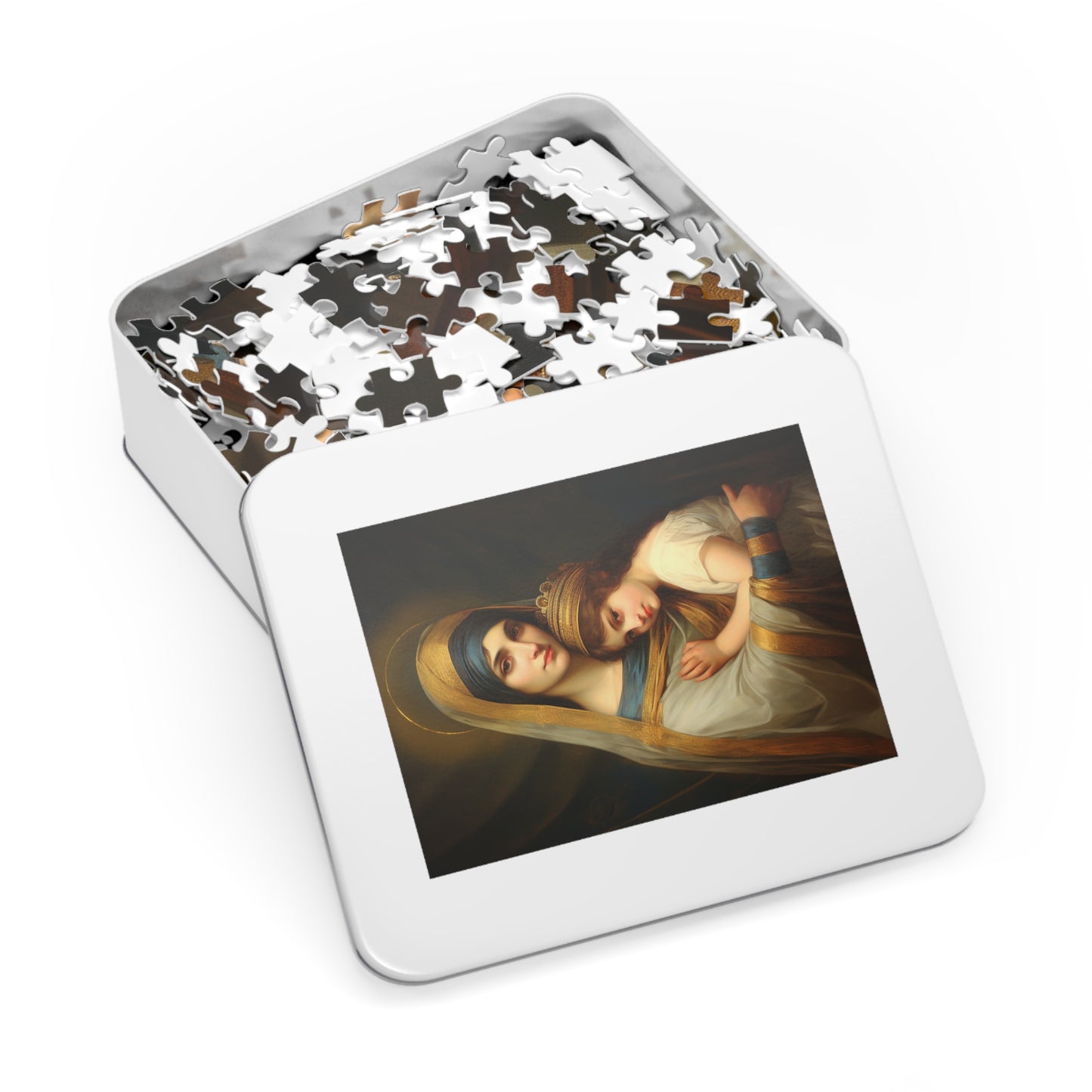 Saint Anne mother to Mary the Blessed Virgin - Puzzle and Keepsake Tin - Jigsaw Puzzle (30, 110, 252, 500,1000-Piece) - Religious Puzzle