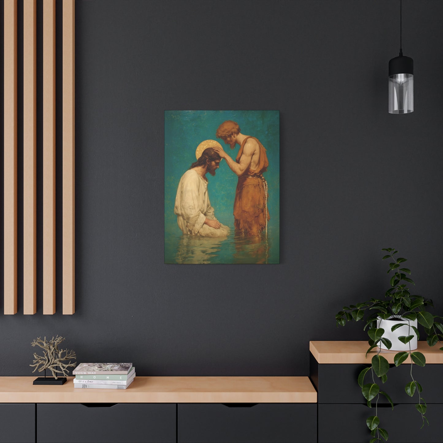 Saint John the Baptist, The Prophet and the Promise - Museum Wrapped Canvas - Print - Religious Art for your Home - Christian print