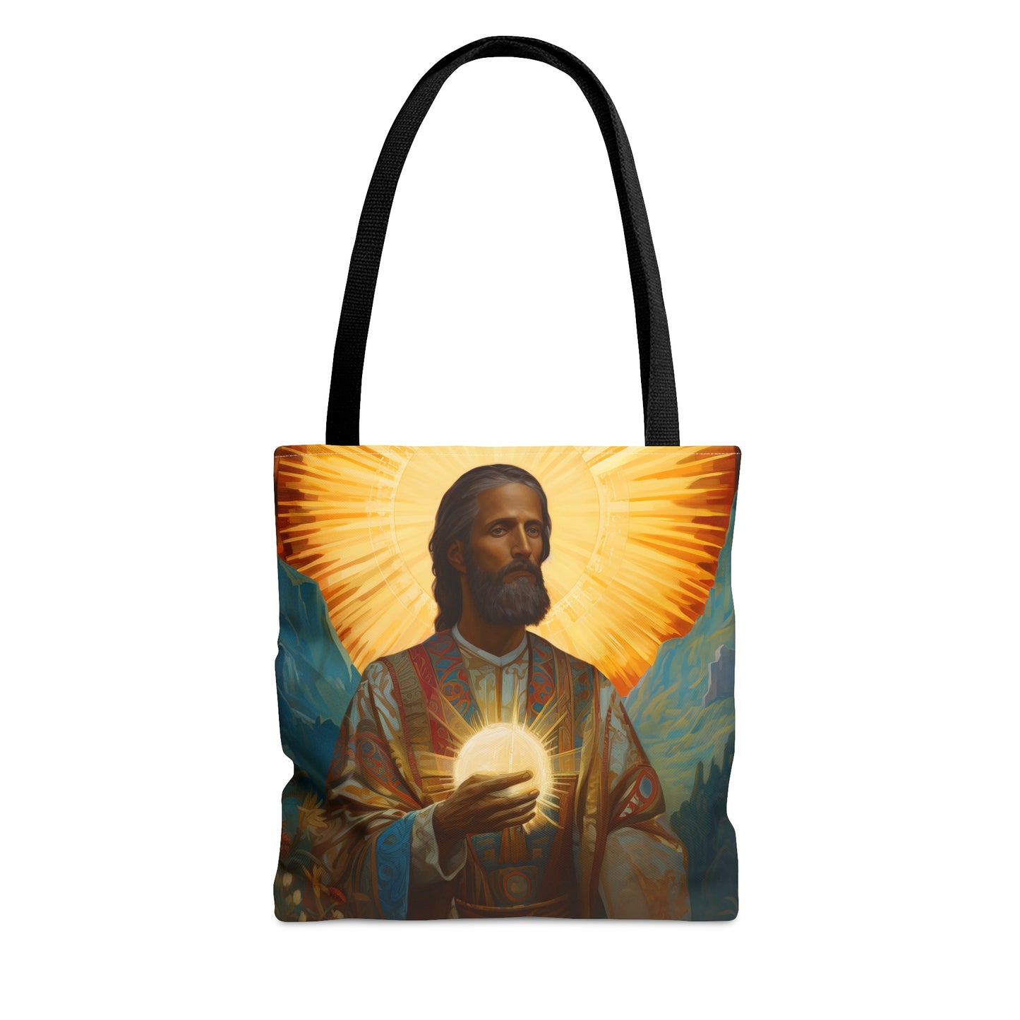 Saint Benignus of Dijon Tote Bag - Large Medium Small Faith Art Bag - Gift for Catholic - religious art purse - all over print
