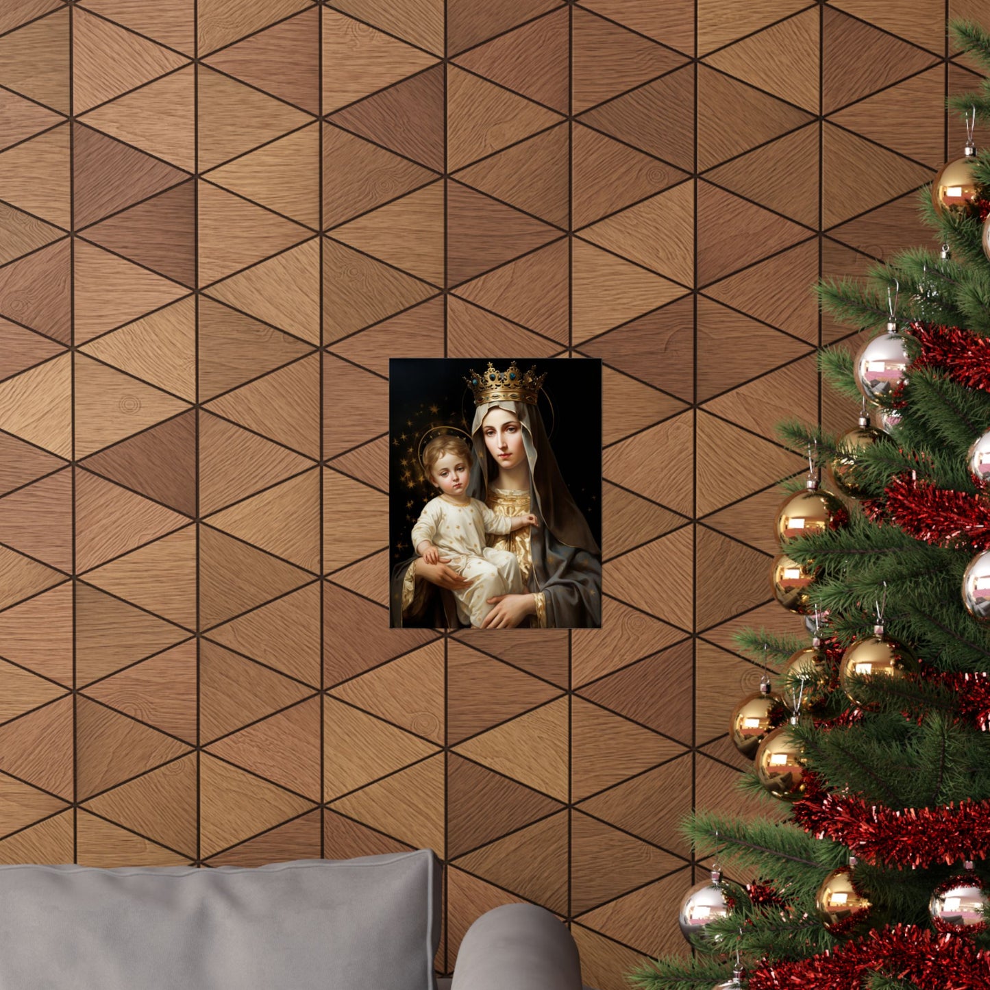 Our Lady of Mount Carmel - Sanctified Souls Print - Multiple Sizes - Premium Matte Vertical Posters