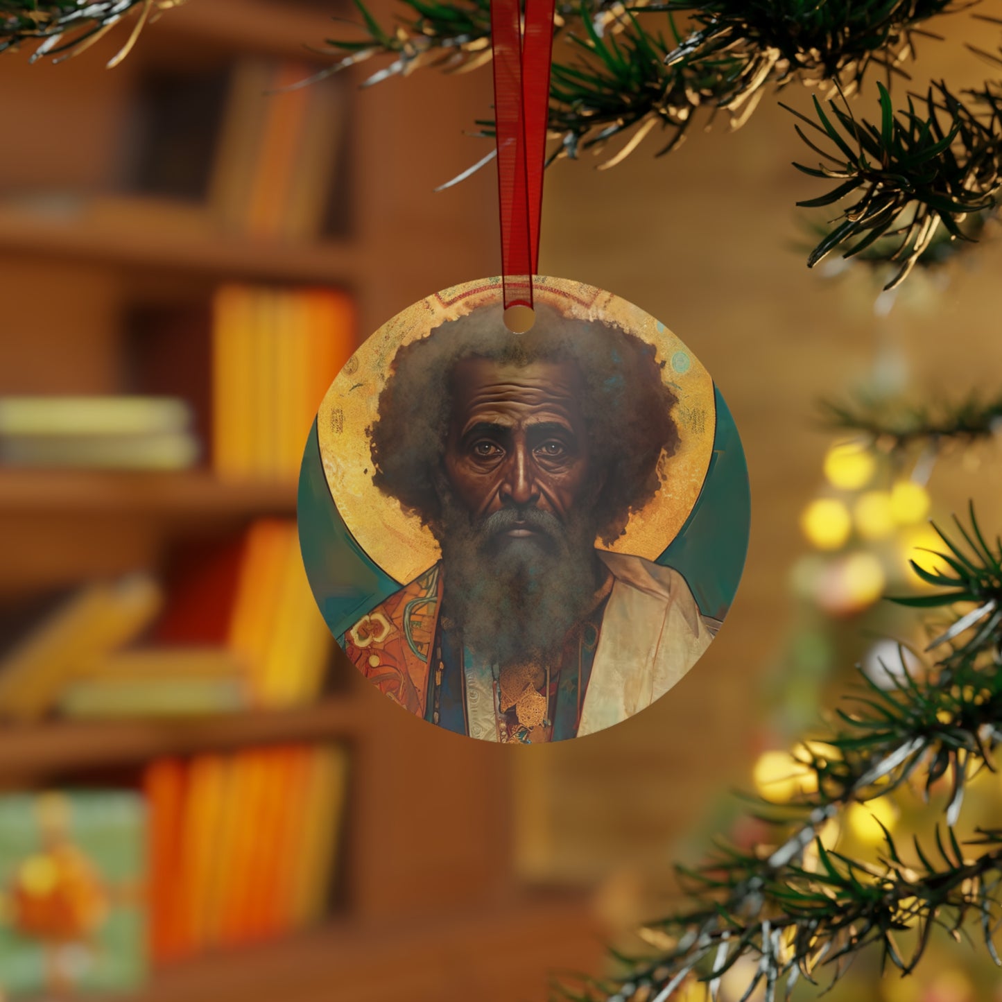 Saint Moses - Religious Holiday Christmas Ornament and Keepsake - Double sided Keepsake Religious Ornament