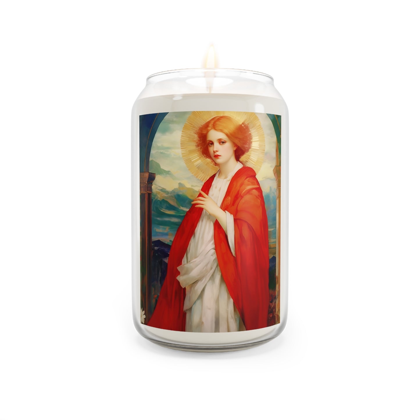 Saint Bibiana - Scented Prayer Candle, 13.75oz - Tall Size - Religious Prayer Candle - Catholic Art