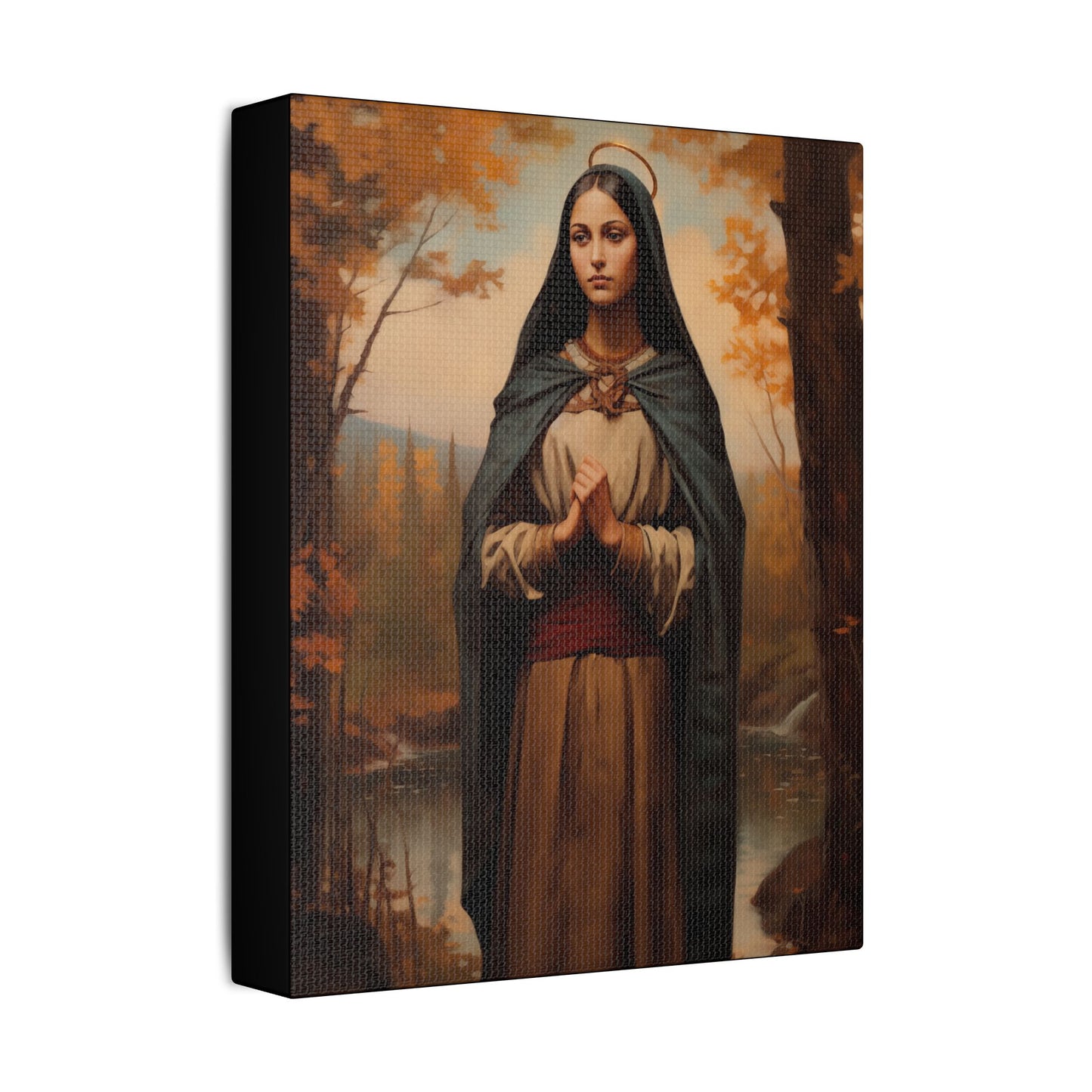 Saint Kateri Tekakwitha -  Museum Wrapped Canvas - Sanctified Souls Print - Religious Art for your Home