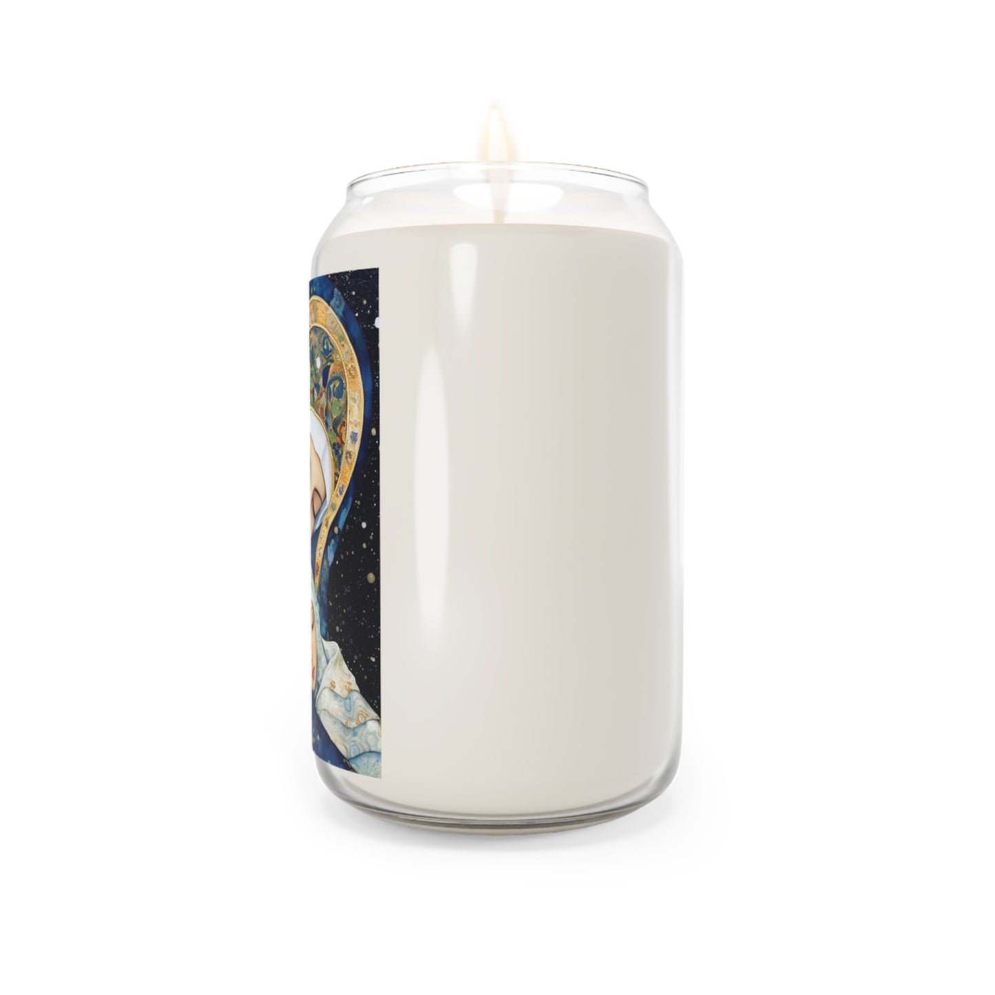 Snowfall's Embrace- Our Lady's Tender Care - Scented Prayer Candle, 13.75oz - Tall Size - Religious Prayer Candle - Catholic Art