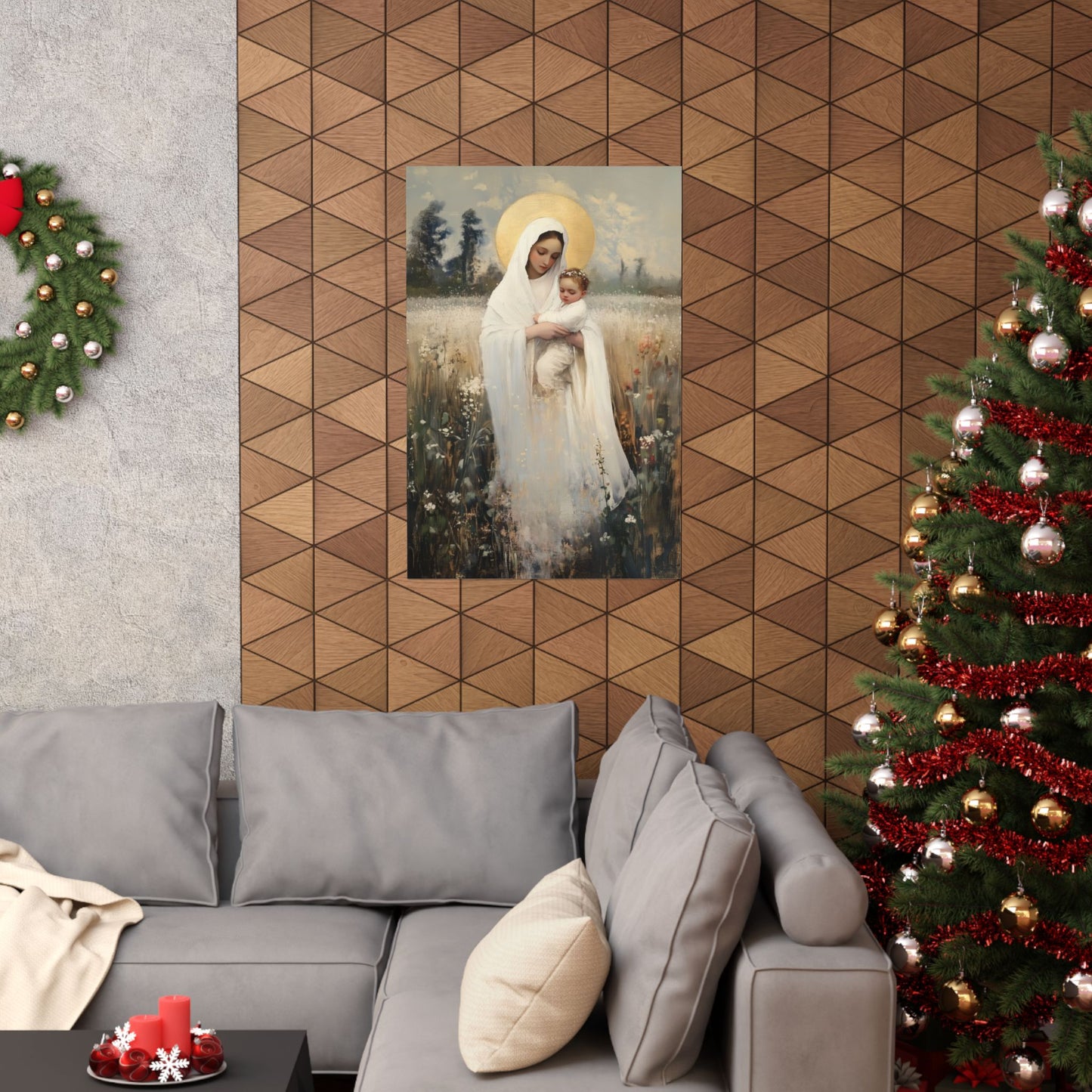 Our Lady of the Prairie - Sanctified Souls Print - Multiple Sizes - Premium Posters - Catholic Art - Christian Home