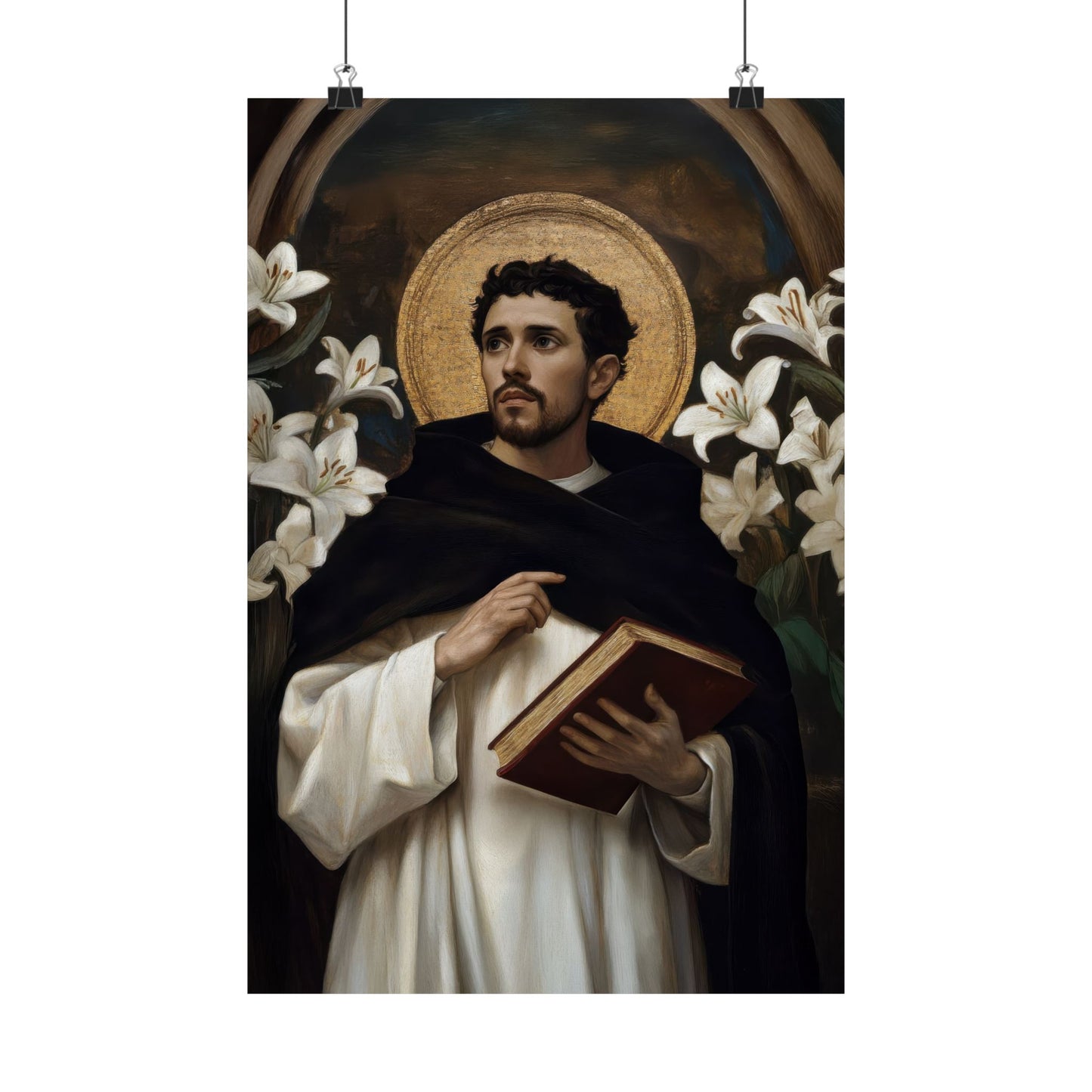 Saint Dominic - Sanctified Souls Print - Multiple Sizes - Premium Posters - Catholic Art - Christian Home Decor Artwork