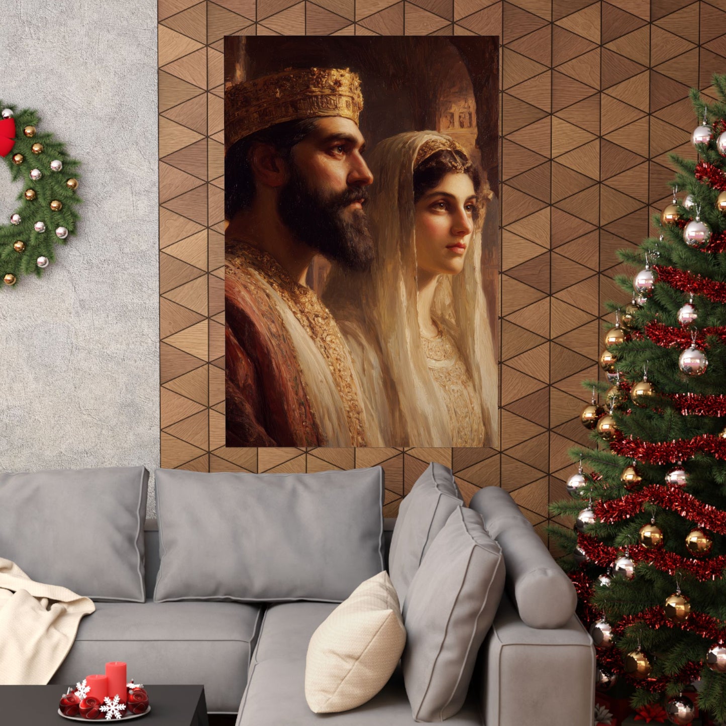King Xerxes and Queen Esther - Sanctified Souls Print - Multiple Sizes - Premium Matte Vertical Posters