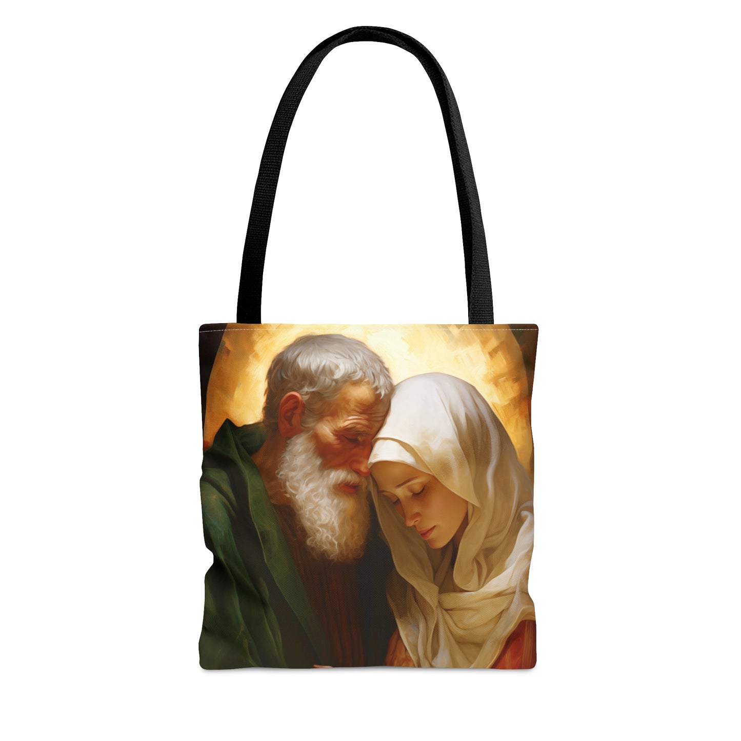 Saints Zecheriah and Elizabeth Tote Bag - Large Medium Small Faith Art Bag - Catholic Faith Art purse - Double Sided