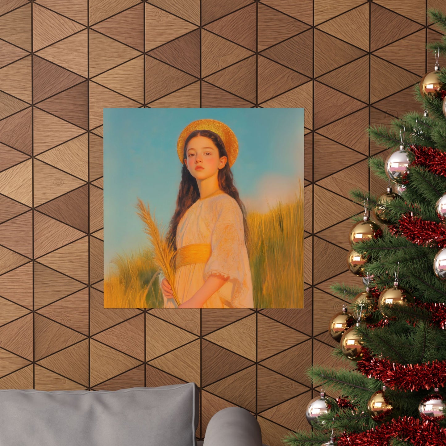 Saint Faith -  Sanctified Souls Print - Multiple Sizes - Premium Posters - Catholic Art - Christian Home - Martyr Saint