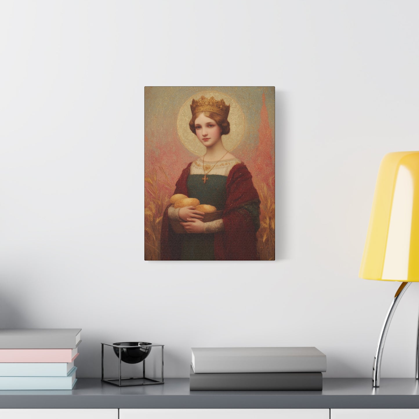 Saint Elizabeth of Hungary - Gallery Wrapped Canvas - Print - Religious Art for your Home - Catholic Patron Saint Art - Princess