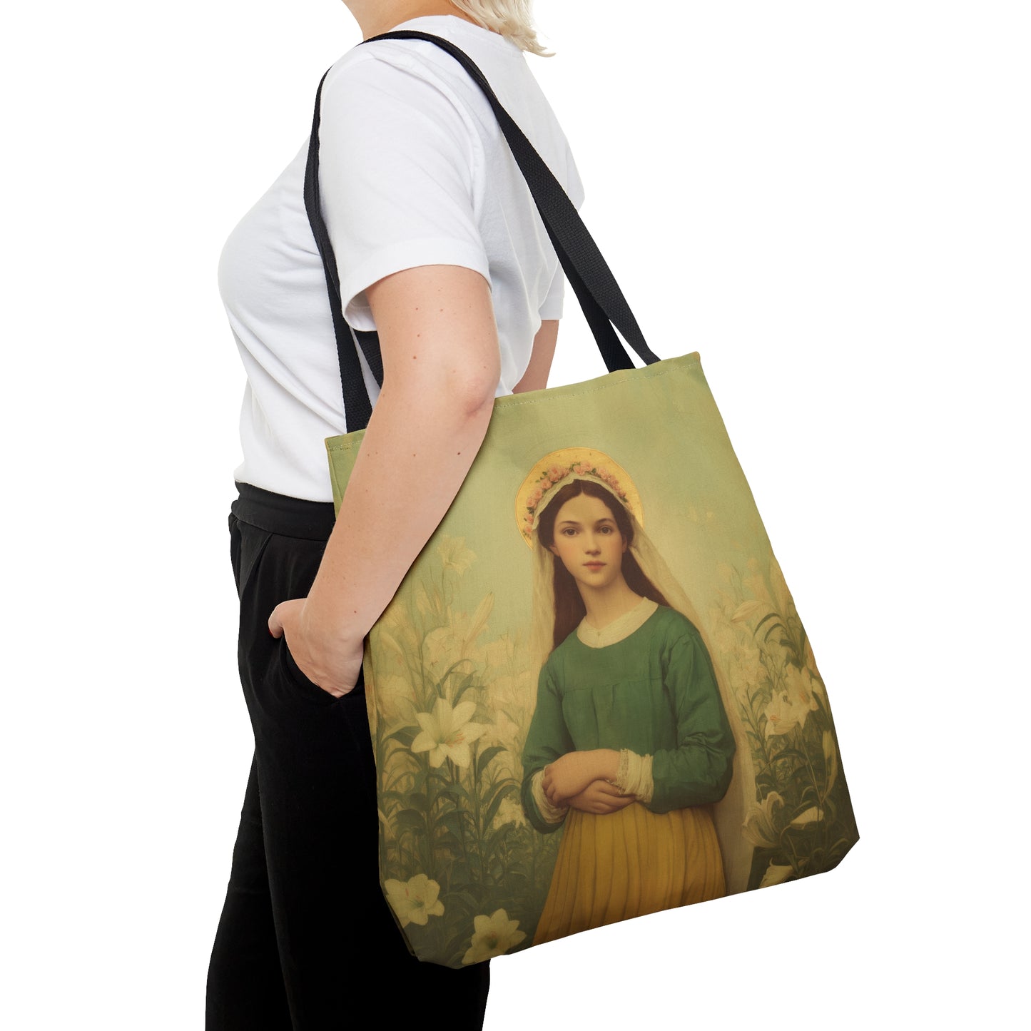 Saint Maria Goretti - Tote Bag - Large Medium Small Faith Art Bag - Bible Study Faith Purse - Double Sided