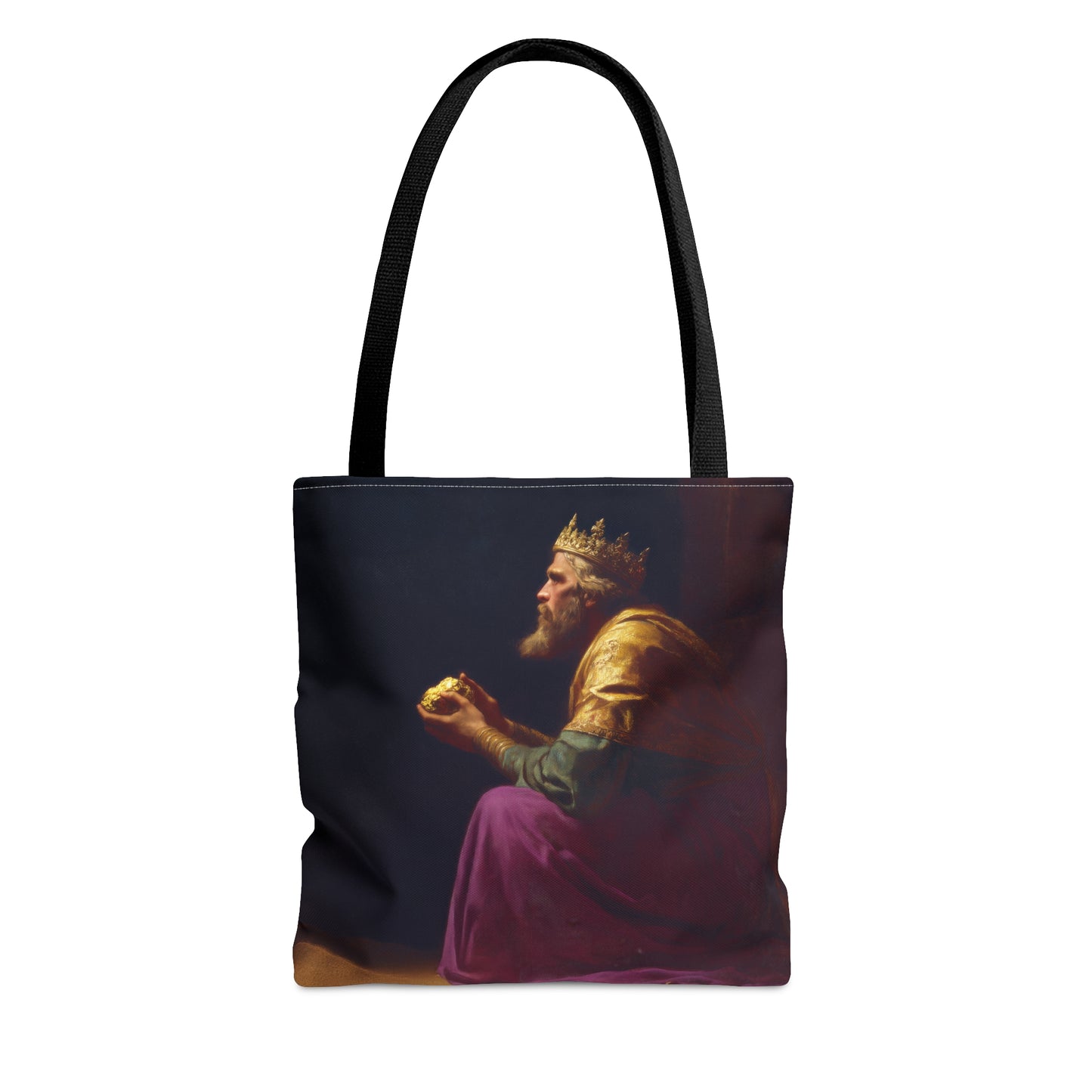 Melchior and the Gift Fit for a King - 3 Wise Men - Tote Bag - Large Medium Small Faith Art Bag - Re usable Tote Purse - Double Sided
