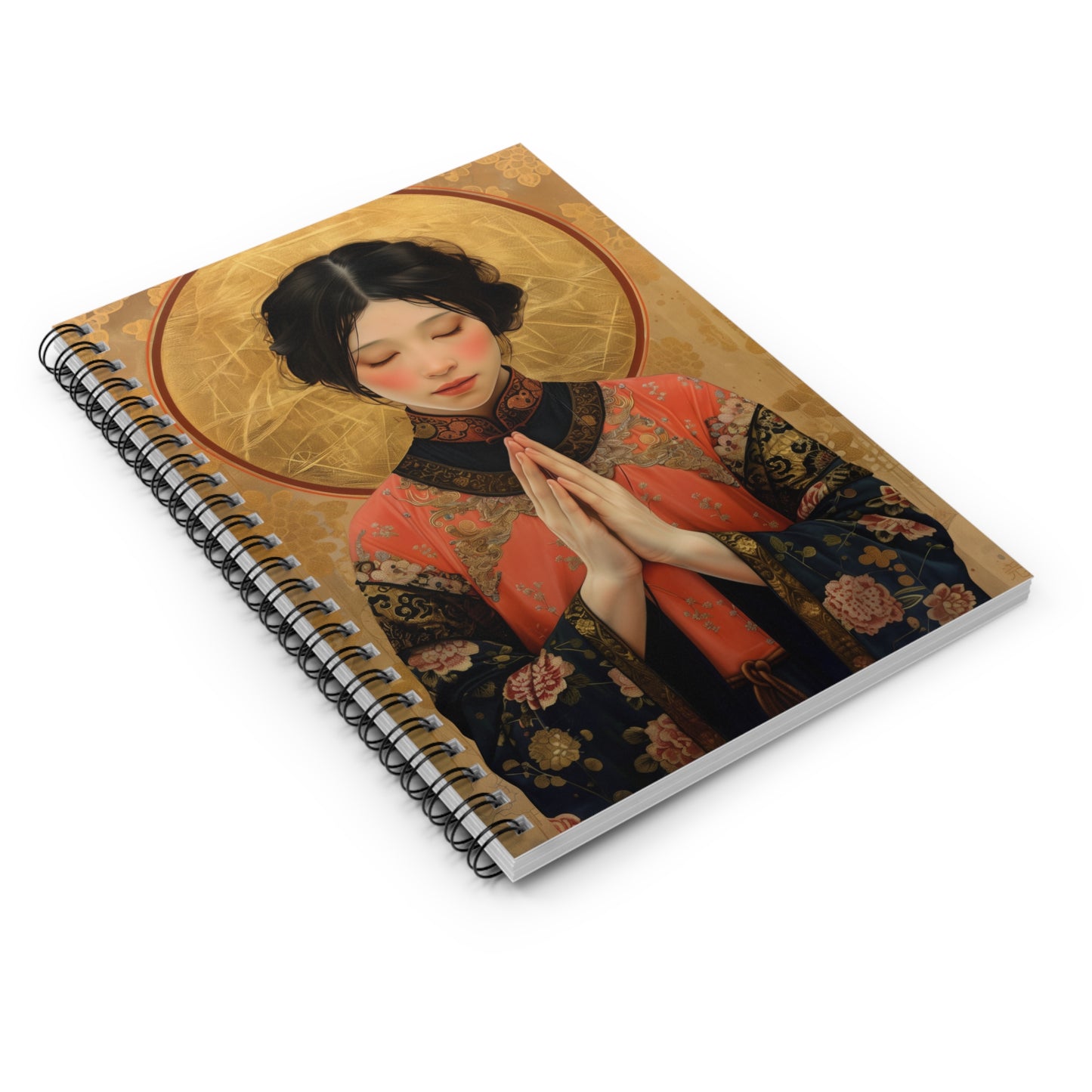 Saint Lucy Yi Zhenmei - Sanctified Souls Art - Religious Based Notebook - Spiral Notebook - Ruled Line