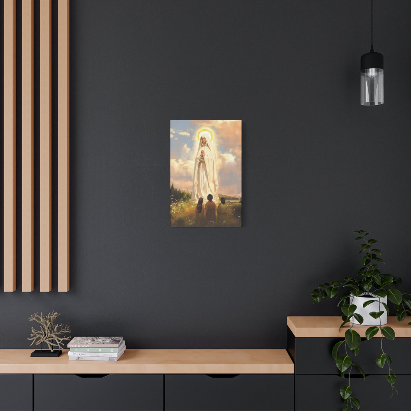 Our Lady of Fátima - Gallery Wrapped Canvas - Print - Religious Art for your Home - Catholic art print - prayer room art