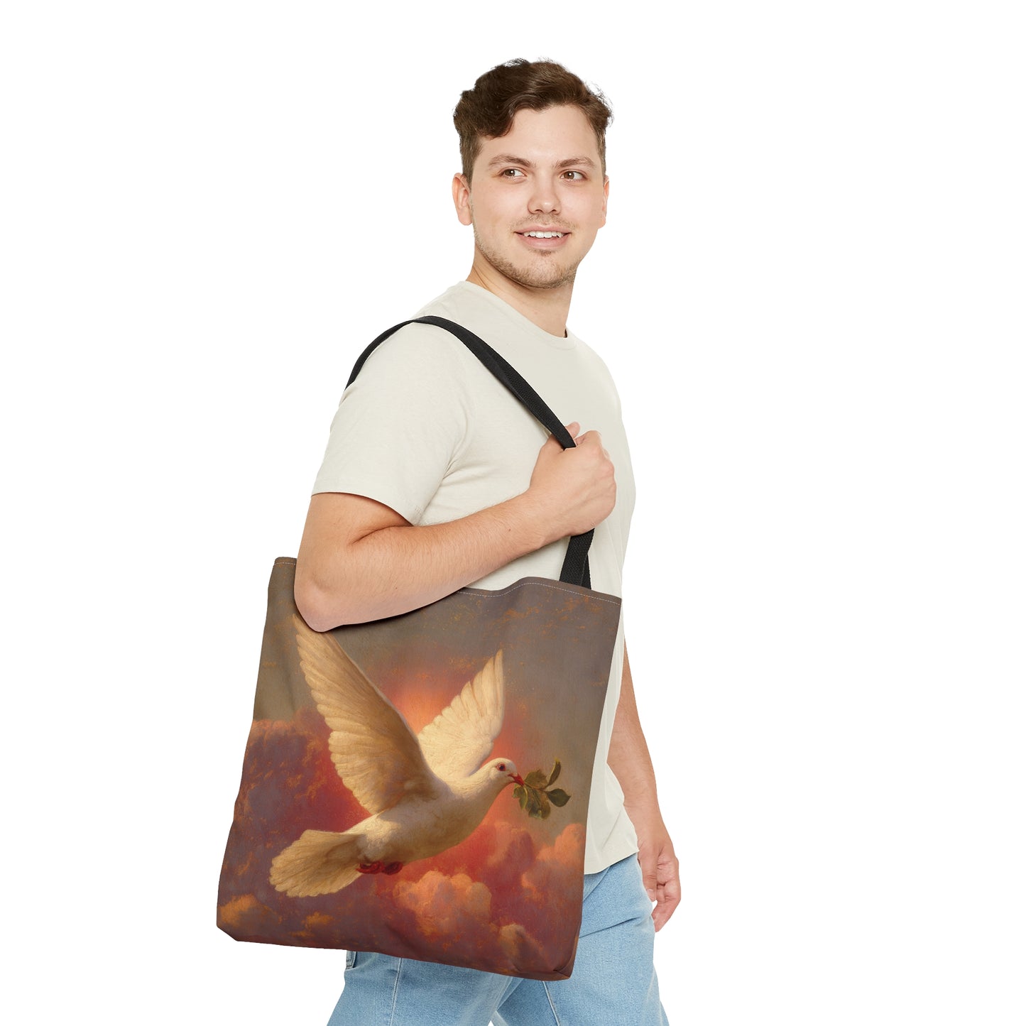 The Spirit Who Restored the Horizon - Holy Spirit - The Dove Tote Bag - Large Medium Small Faith Art Bag - Catholic Faith Purse