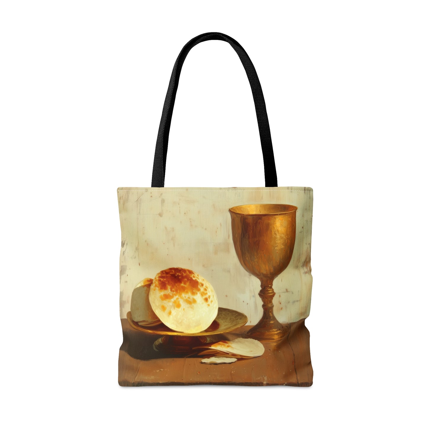 Cup of Sorrows, Bread of Life Tote Bag - Large Medium Small Faith Art Bag - Catholic Faith Purse - Double Sided