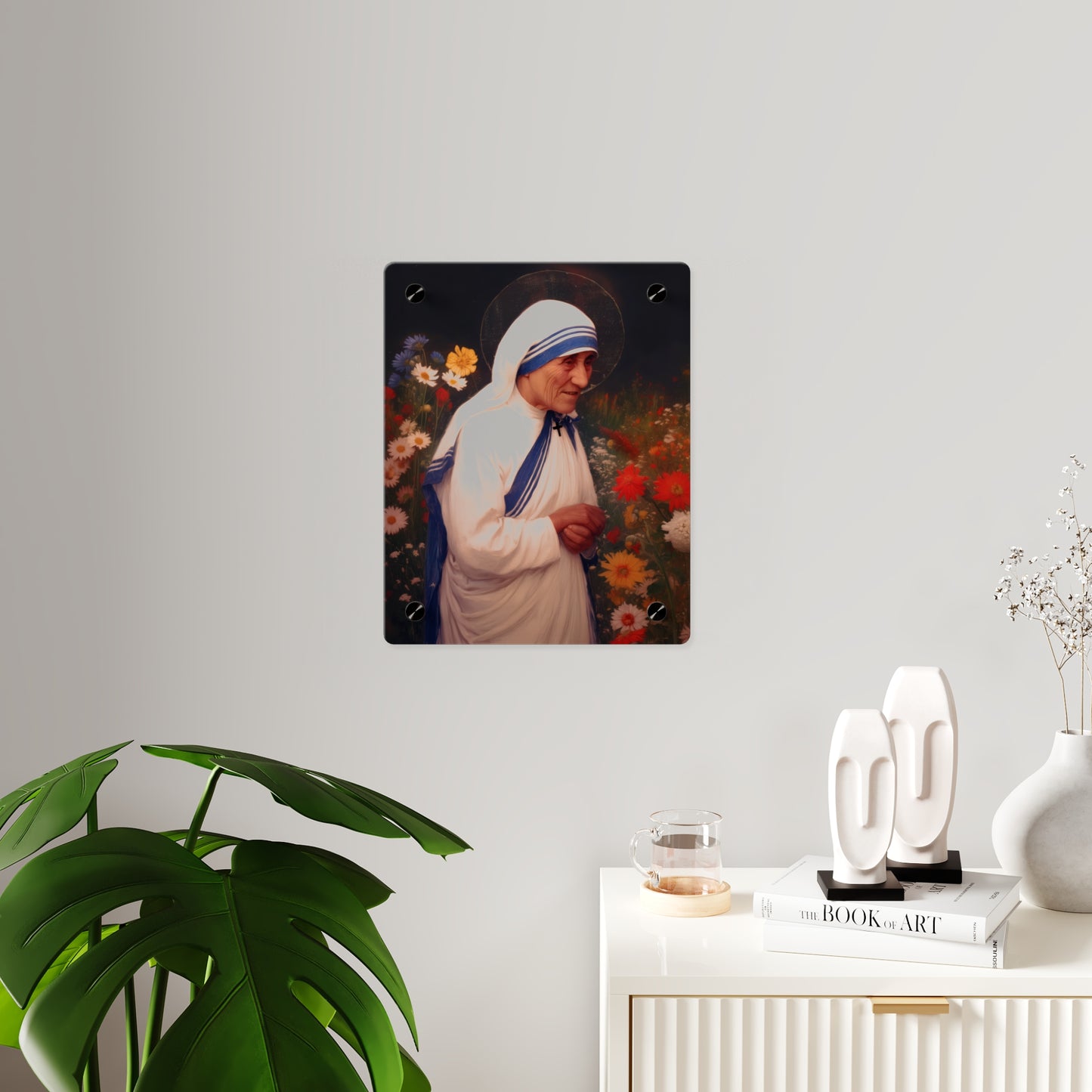 Saint Teresa of Calcutta Wall Art Panel - Ready to Hang Acrylic Print - Catholic Saint Art - Patron Saint Print - No Frame needed