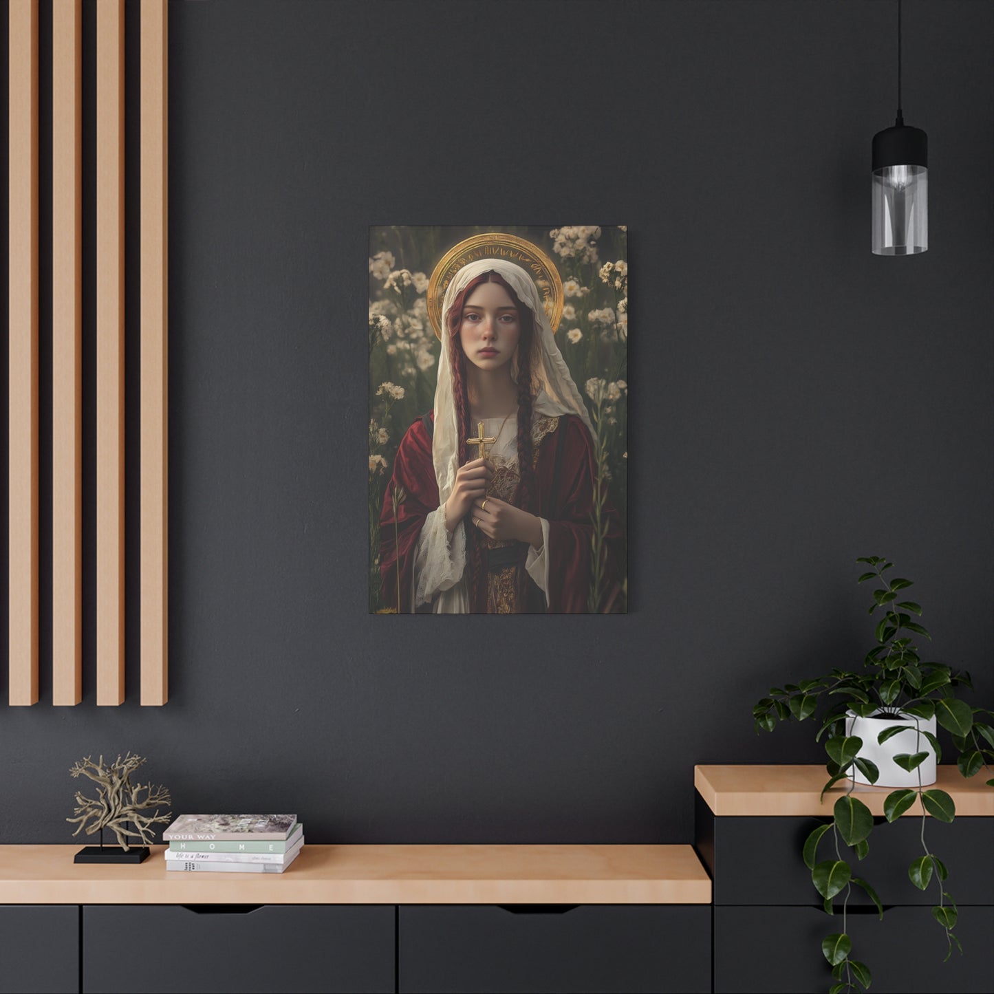 Saint Hilaria - Gallery Wrapped Canvas - Print - Religious Art for your Home - Catholic Art