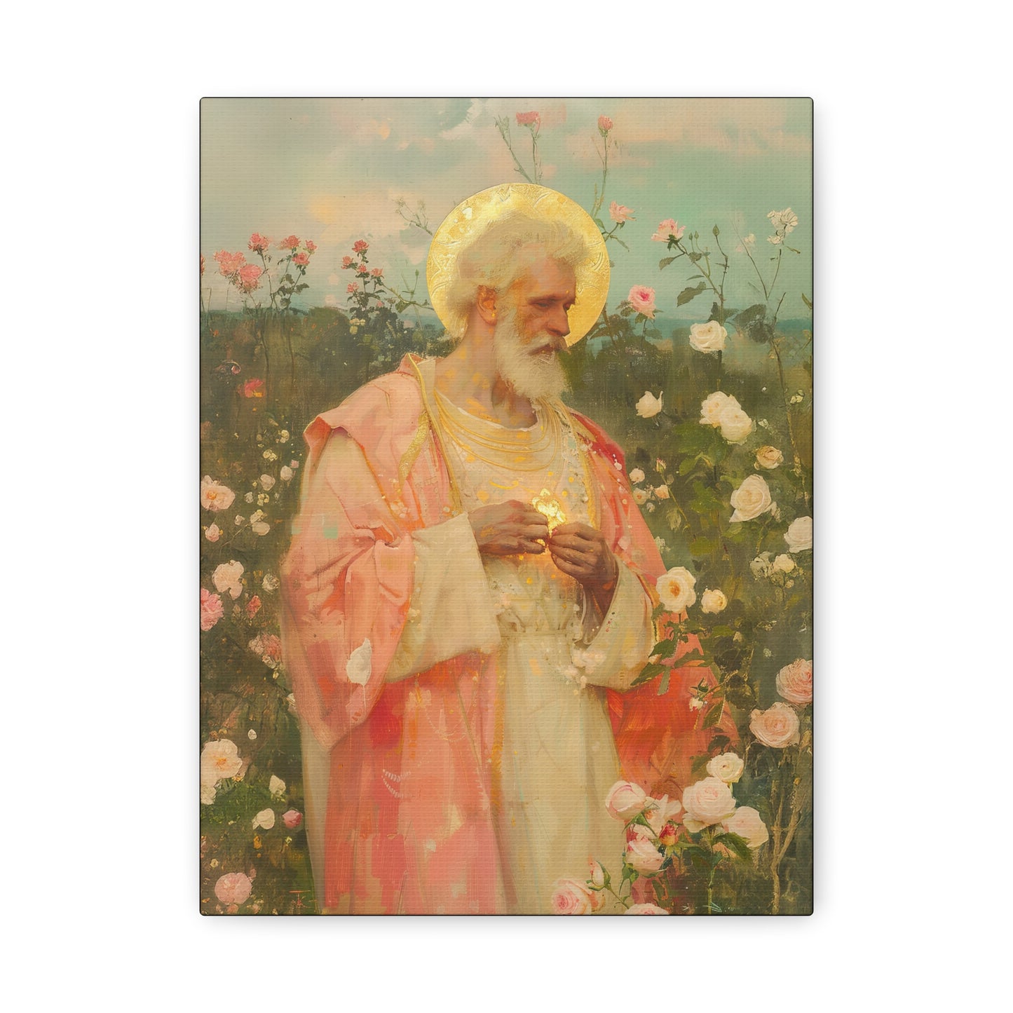 Saint Valentine - Multiple Sizes - Catholic Home art - Museum Wrapped Canvas - Sanctified Souls Print - Catholic Saint Art
