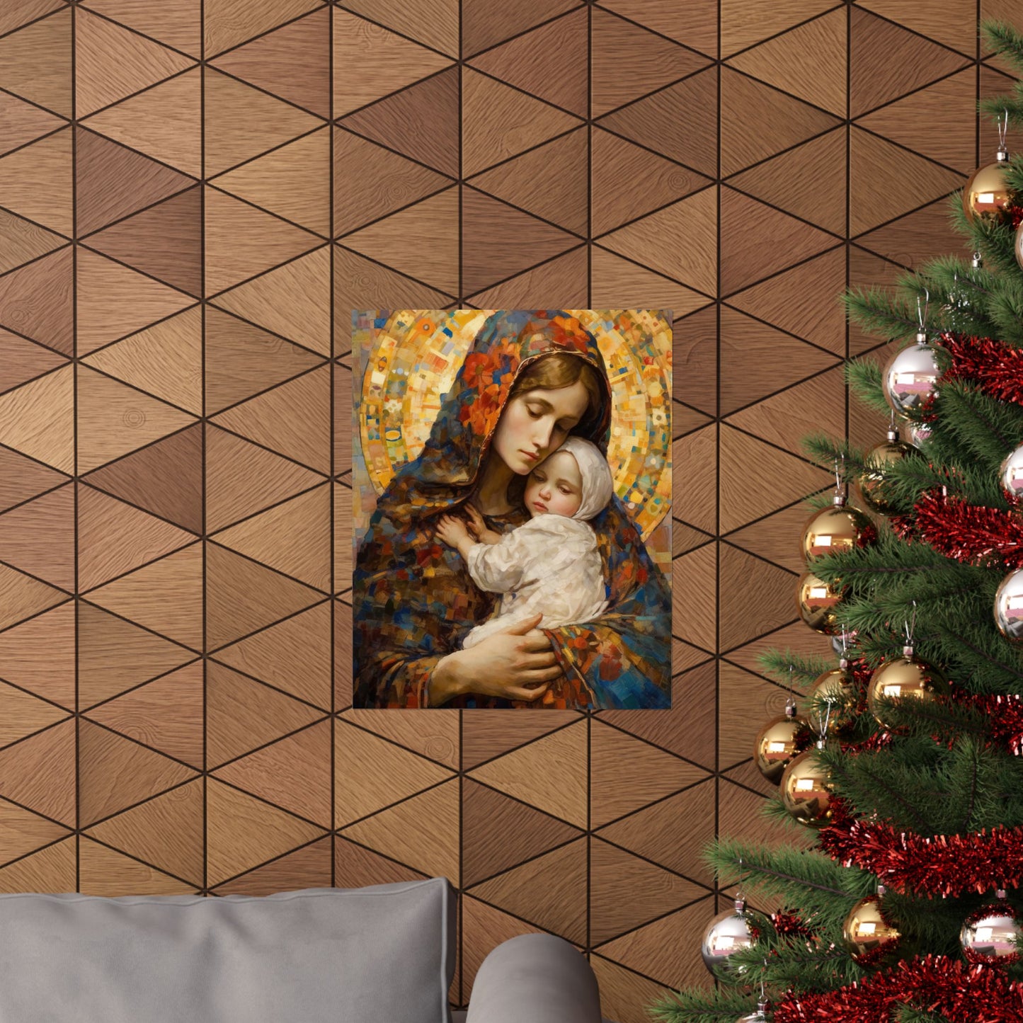 Holy Maternal Bond - Mary and the Christ Baby - Multiple Sizes - Premium Matte Vertical Posters - Christ Child