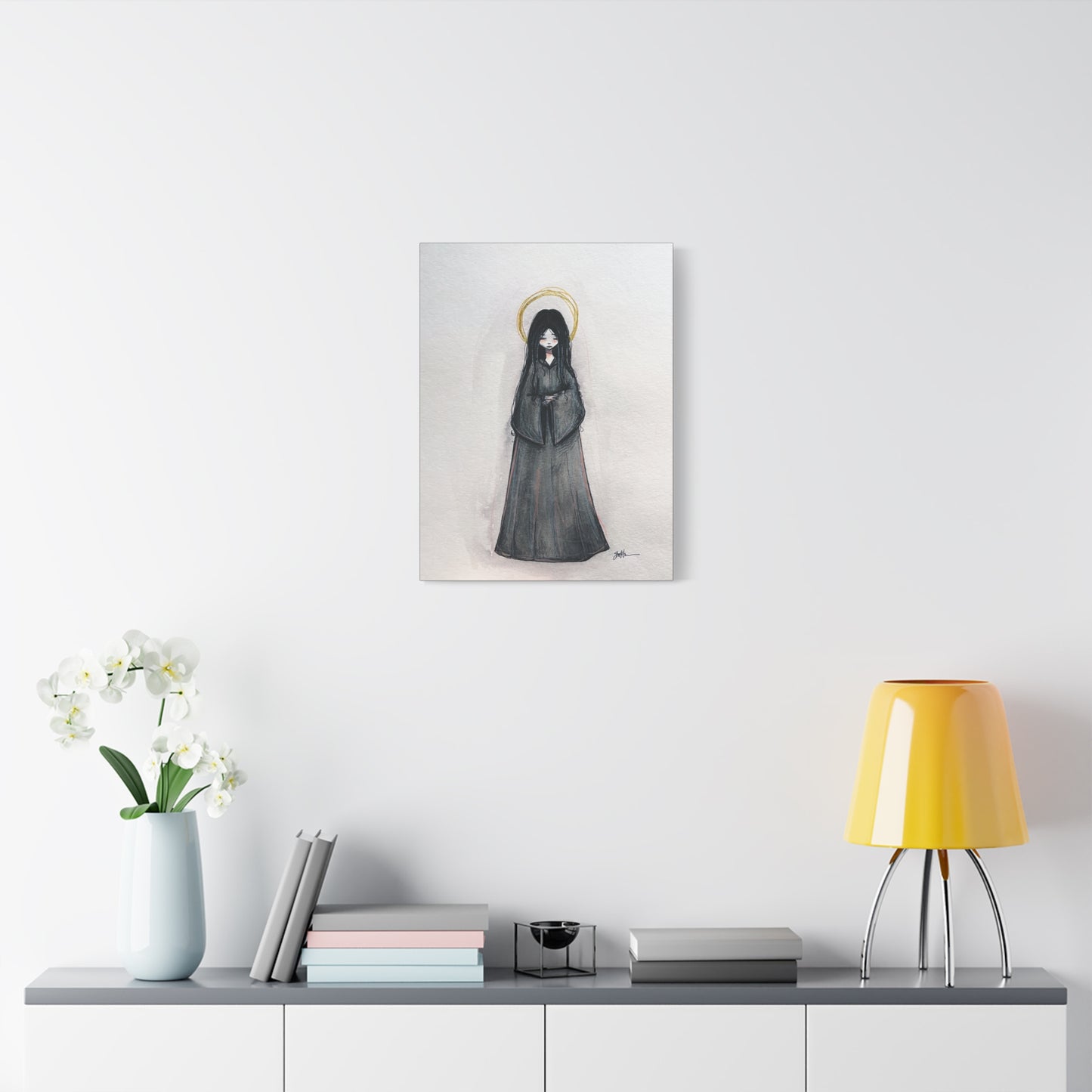 Blessed Mary Magdalen Kiota Hand-Drawn Catholic Canvas Print | Martyrs of Japan Sacred Art | Sanctified Solocosmo Religious Artwork