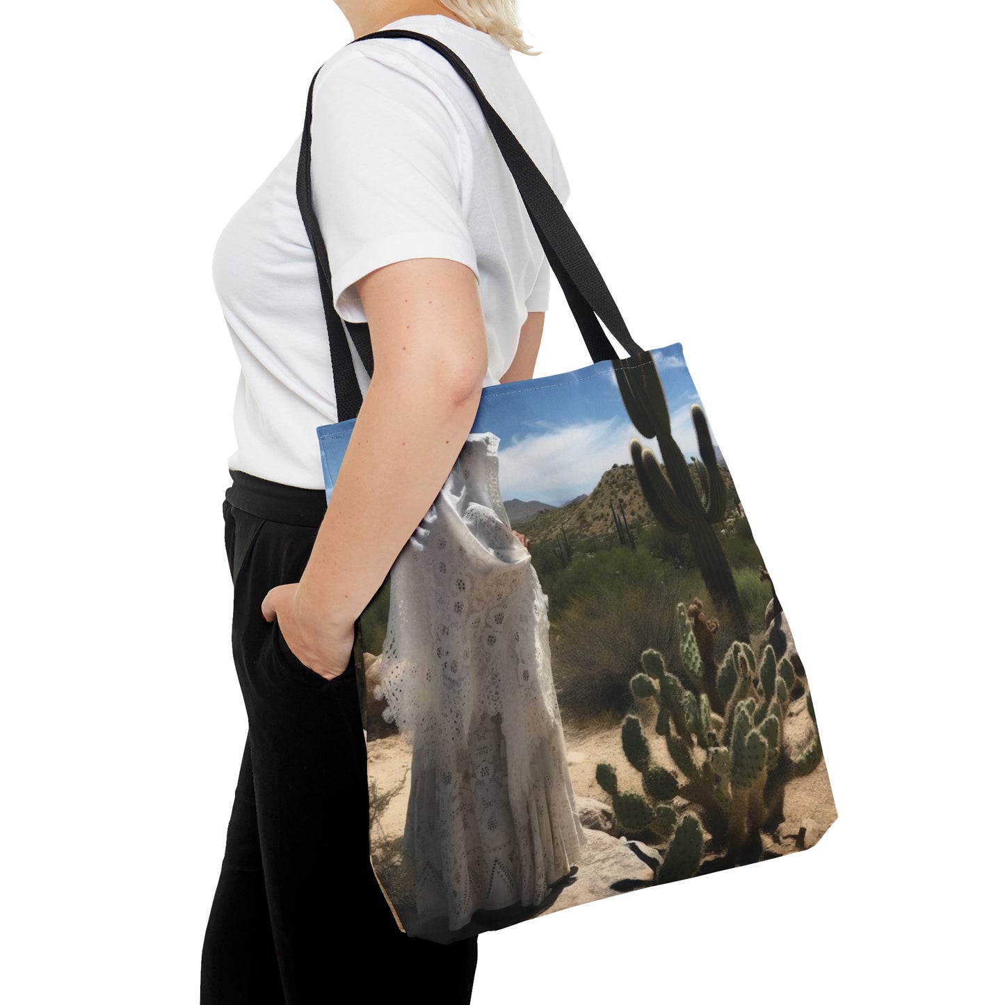 Saint Amma Sarah of the Desert Tote Bag - Catholic faith inspired carry-all purse - day to day bag - Desert Mothers Series