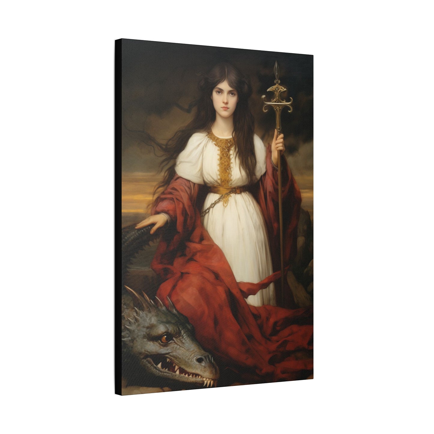 Saint Martha of Bethany Canvas Print - Multiple Sizes - Catholic Home art - Museum Wrapped Canvas - Sanctified Souls Print