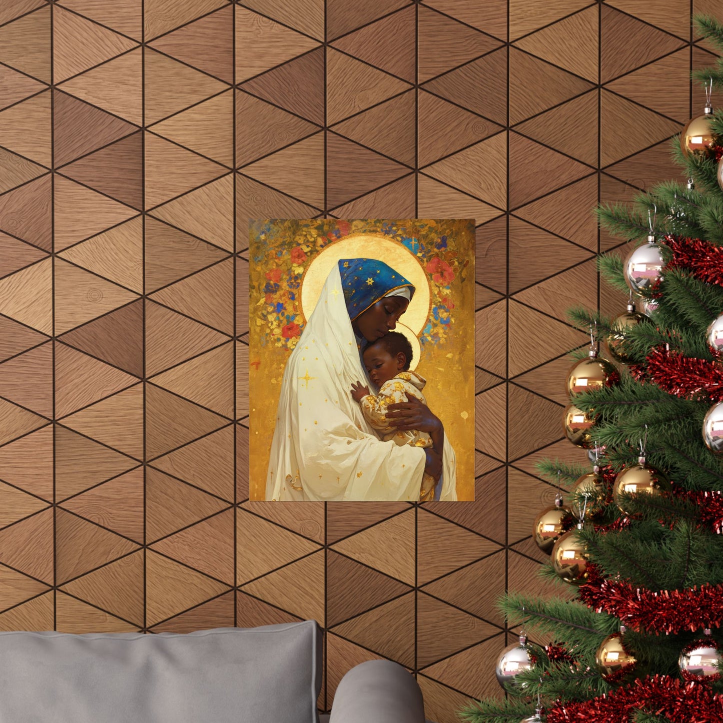 Queen of Peace and Love- Our Lady of Kibeho's Message - Sanctified Souls Print - Multiple Sizes - Premium Posters - Catholic Art - Christian