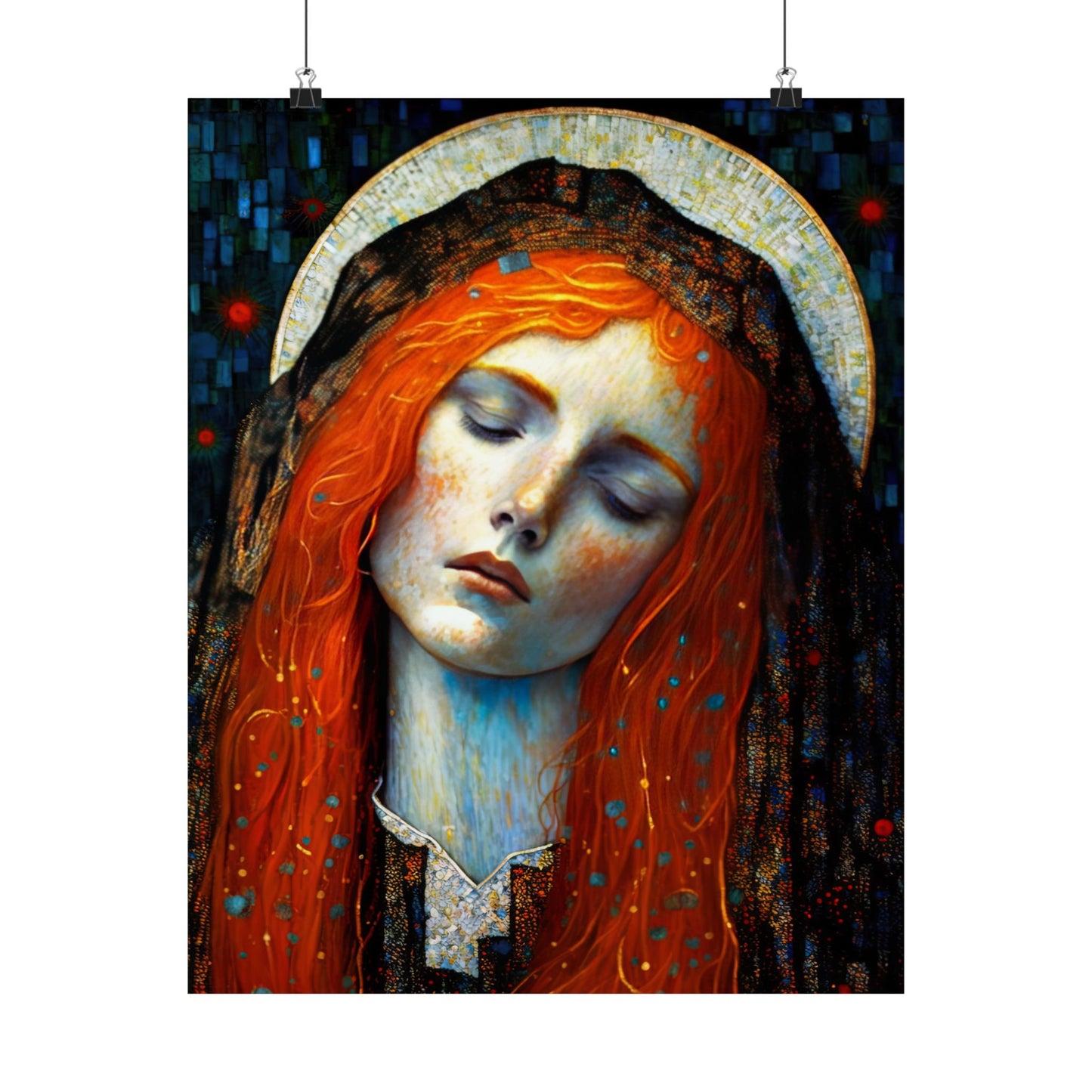 Embracing Grace - Saint Mary Magdalene Print - Sanctified Souls Print - Multiple Sizes - Premium Matte Vertical Posters