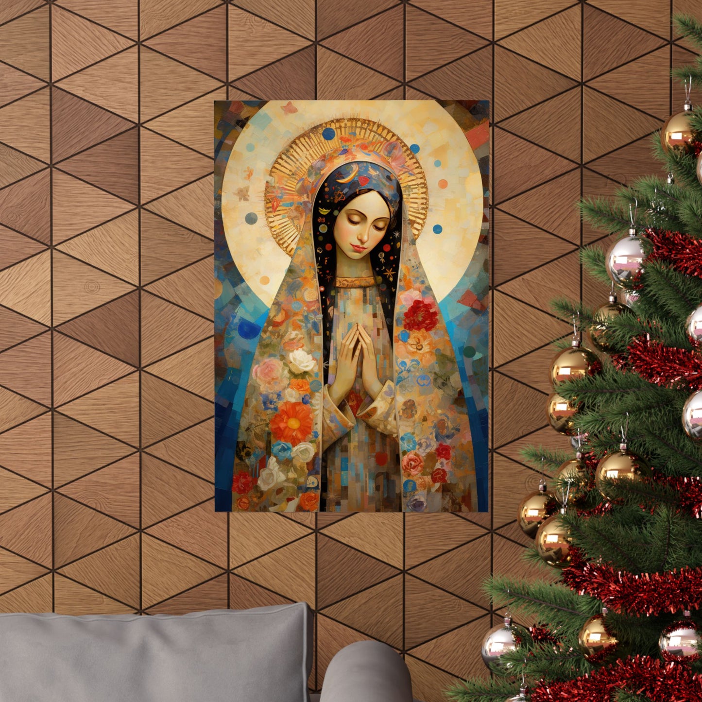 Lady of Guadalupe Icon of Love - Sanctified Souls Print - Multiple Sizes - Premium Matte Vertical Posters
