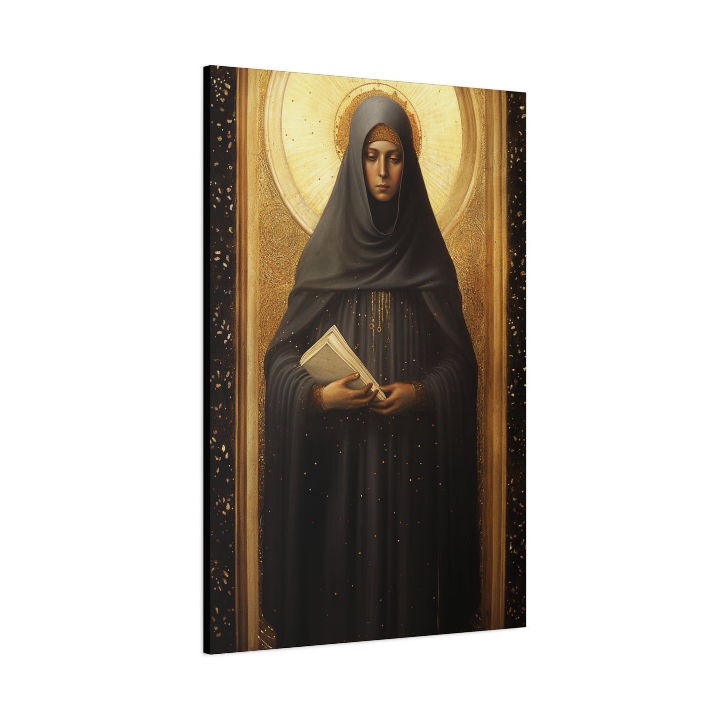 Saint Monica of Hippo - Museum Wrapped Canvas - Sanctified Souls Print - Religious Art for your Home
