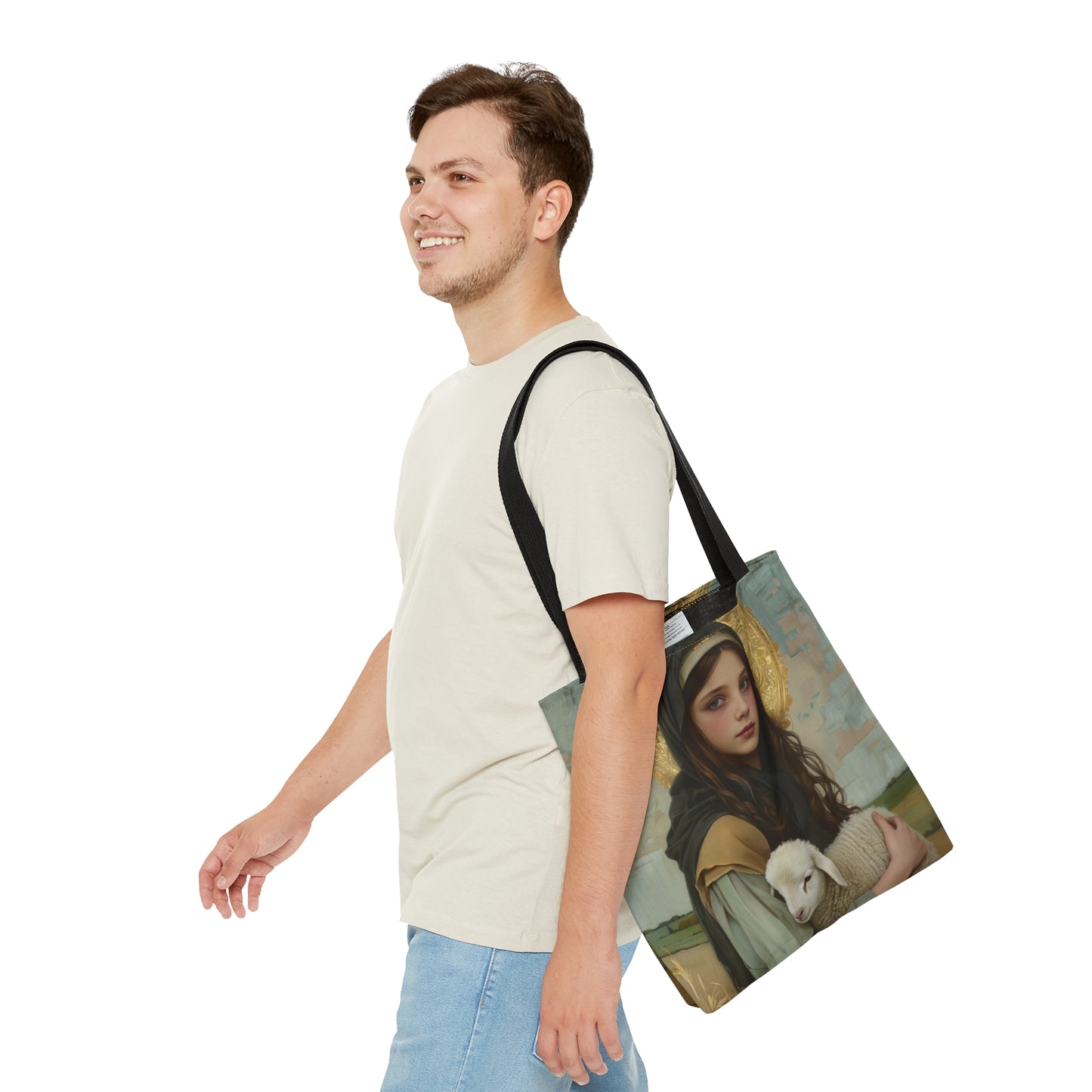 Saint Belina Tote Bag - Purse - Three sizes - Large Medium Small Faith Art Bag - Catholic faith inspired carry-all purse - Double Sided Bag