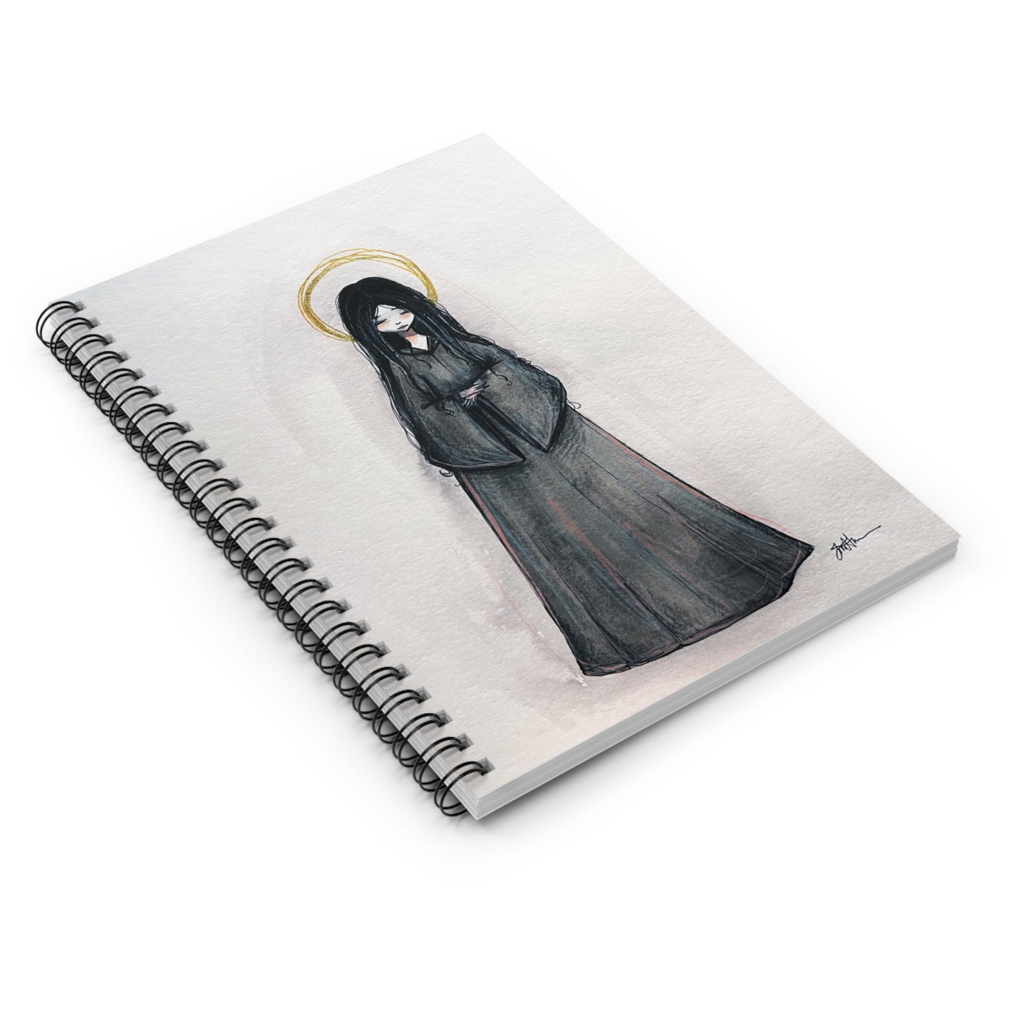 Blessed Mary Magdalen Kiota Catholic Spiral Notebook | Christian Prayer Journal | Hand-Drawn Sacred Art Notebook | Religious Journal