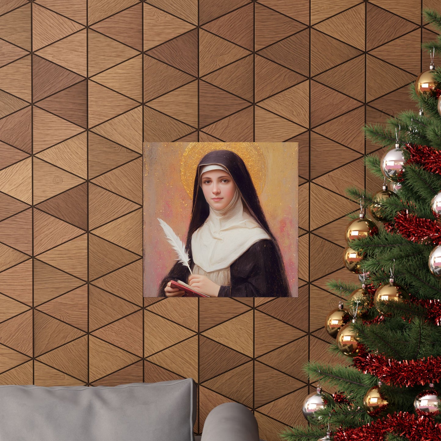 Saint Mechtildis / Mechtide of Hefta / Mechthild of Hackeborn - Sanctified Souls Print - Multiple Sizes - Premium Matte Vertical Posters