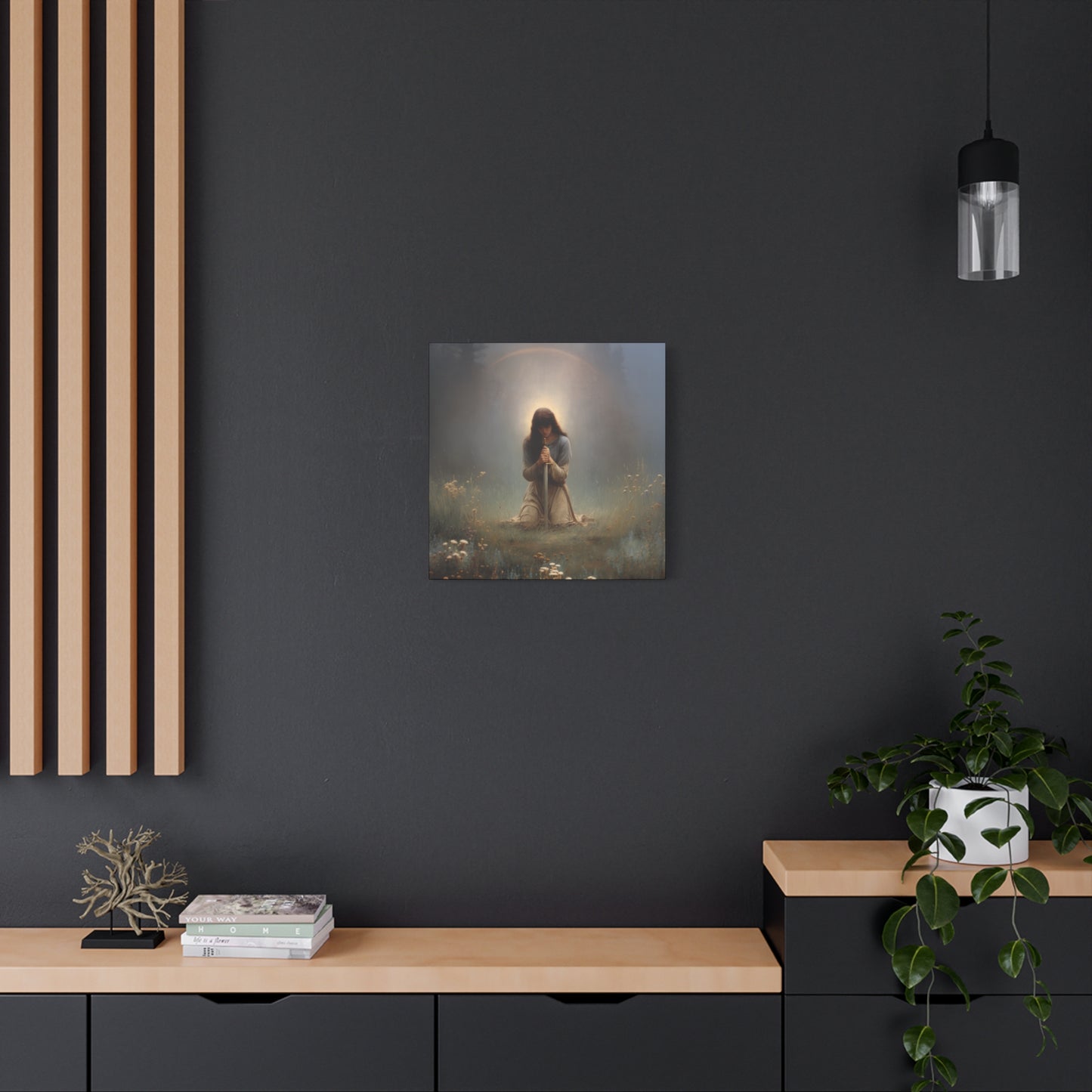 Saint Joan of Arc -  Museum Wrapped Canvas - Sanctified Souls Print - Religious Art for your Home - Catholic Patron Saint Art