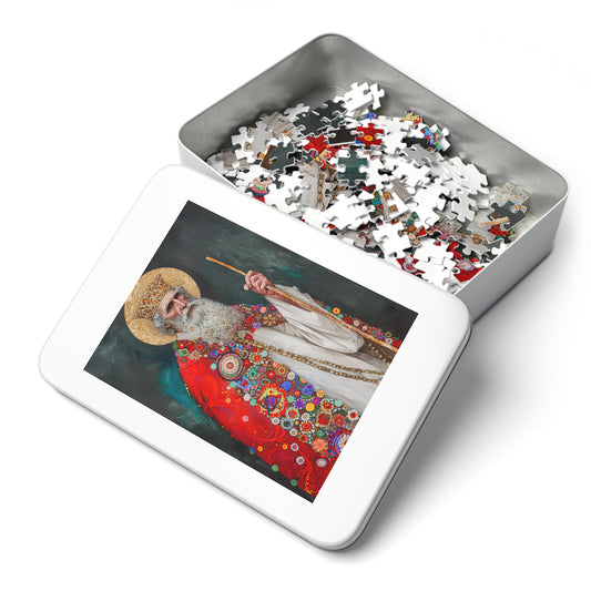 Saint Richard the Pilgrim / Richard of Wessex - Puzzle and Keepsake Tin - Religious Jigsaw Puzzle (30, 110, 252, 500,1000-Piece)