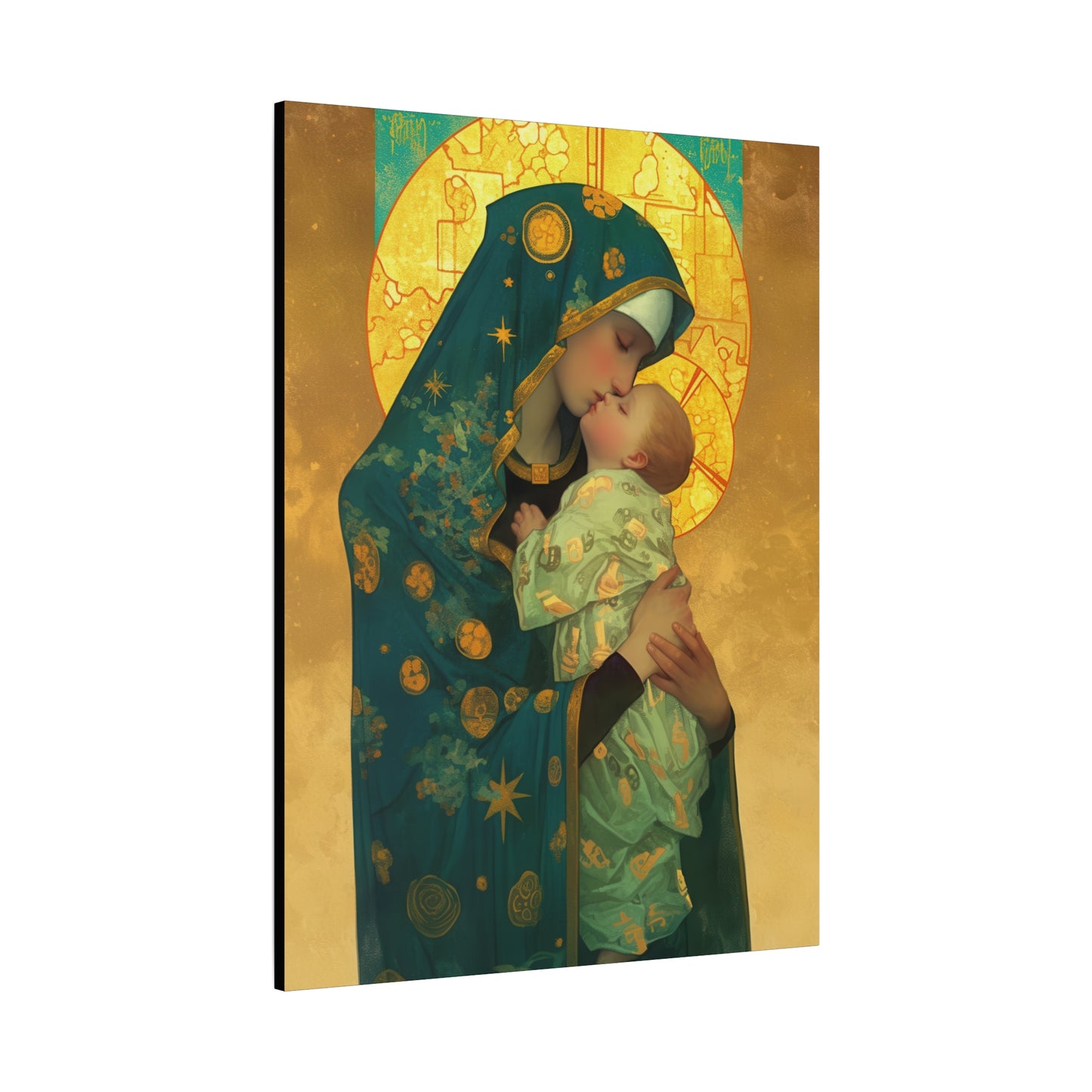 Peaceful Refuge - Mary and the Christ Child - Museum Wrapped Canvas - Print - Religious Art for your Home - Catholic Saint Art
