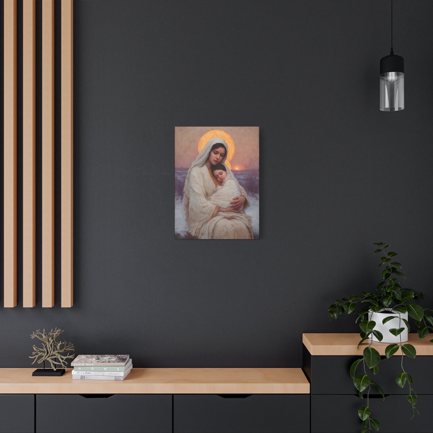 The Love That Stays - Mother Mary and the Christ Child - Gallery Wrapped Canvas - Print - Religious Art for your Home - Catholic Art Print