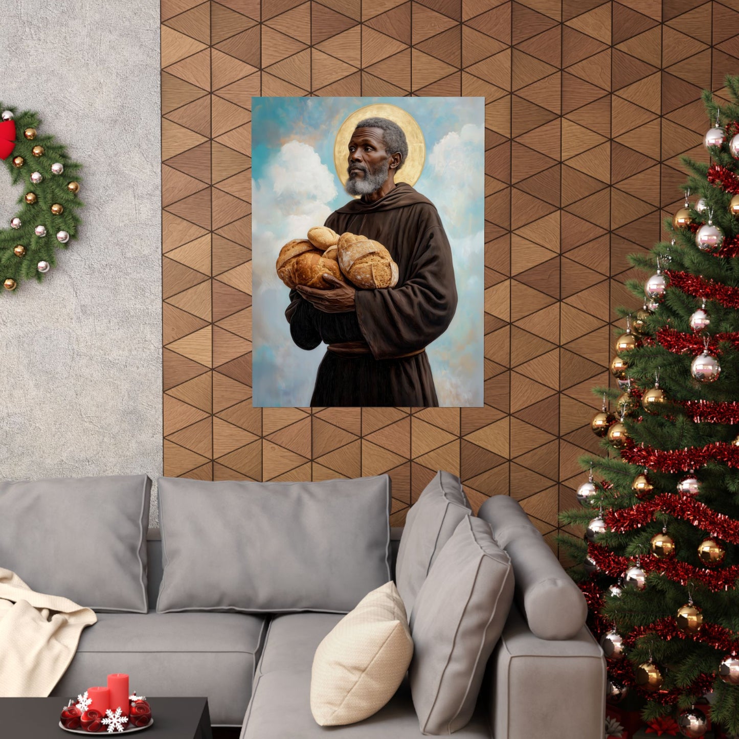 Saint Benedict the Moor  - Sanctified Souls Print - Multiple Sizes - Premium Matte Vertical Posters - Catholic Fine Art Print