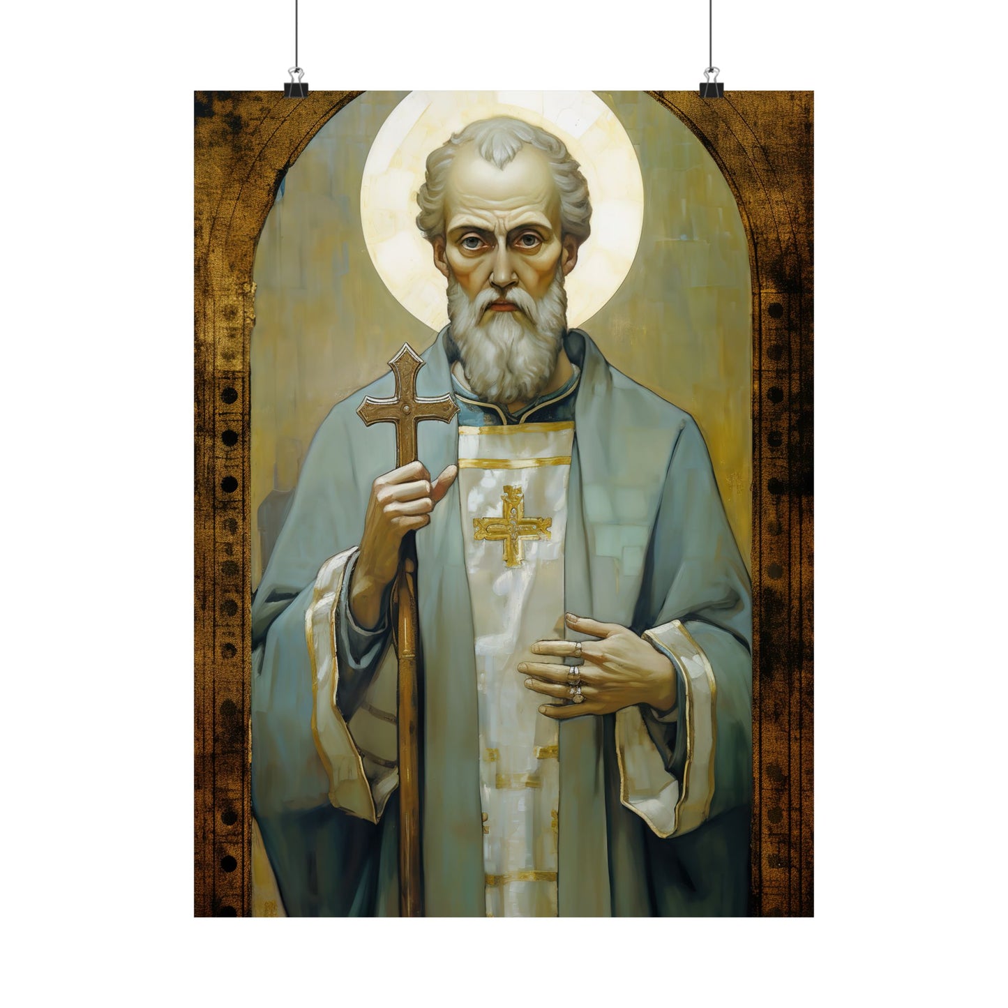 Saint Peter Chrysologus Print - Sanctified Souls Print - Multiple Sizes - Premium Matte Vertical Posters