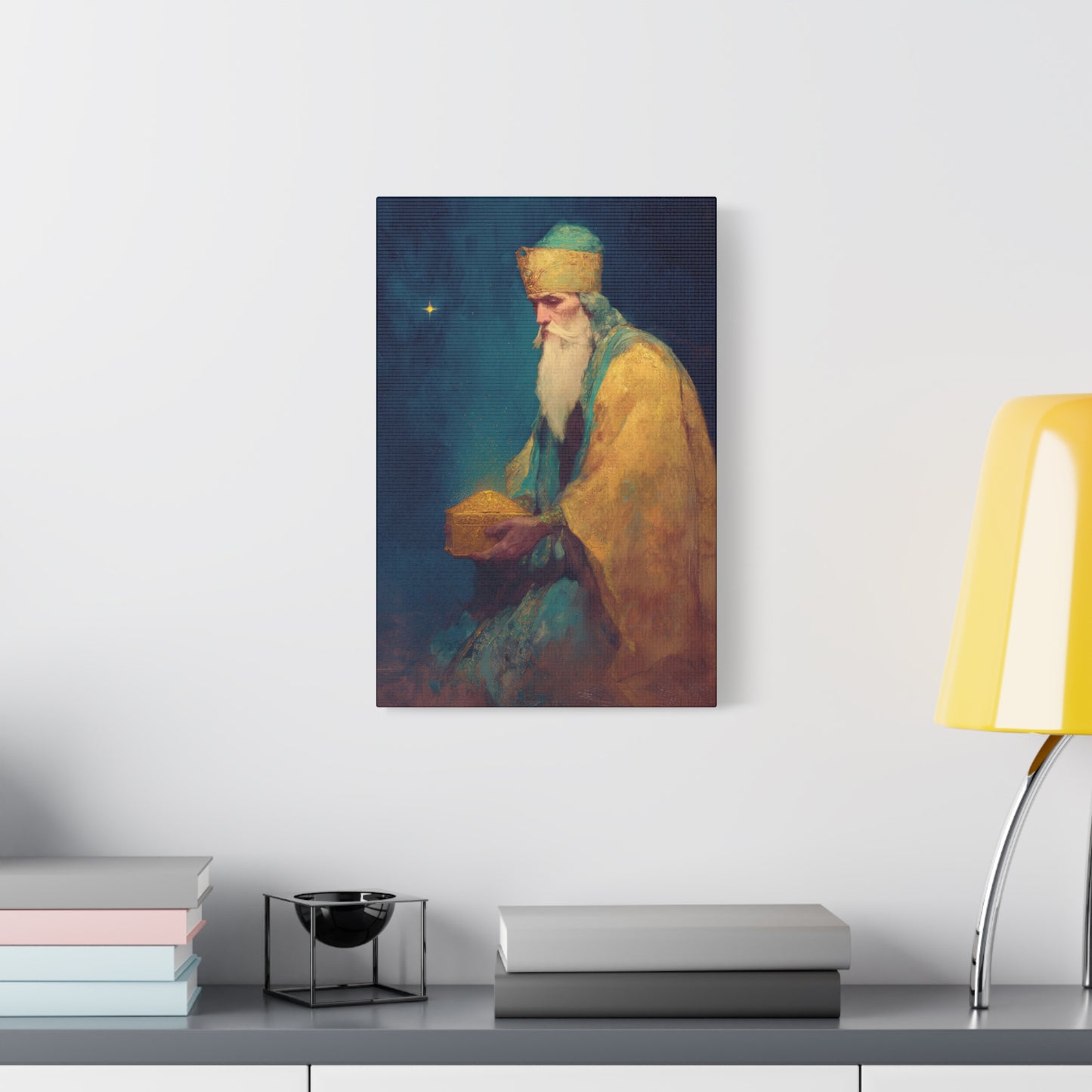 Caspar and the Offering of Worship - 3 Wise Men - Gallery Wrapped Canvas - Print - Religious Art for your Home - Catholic