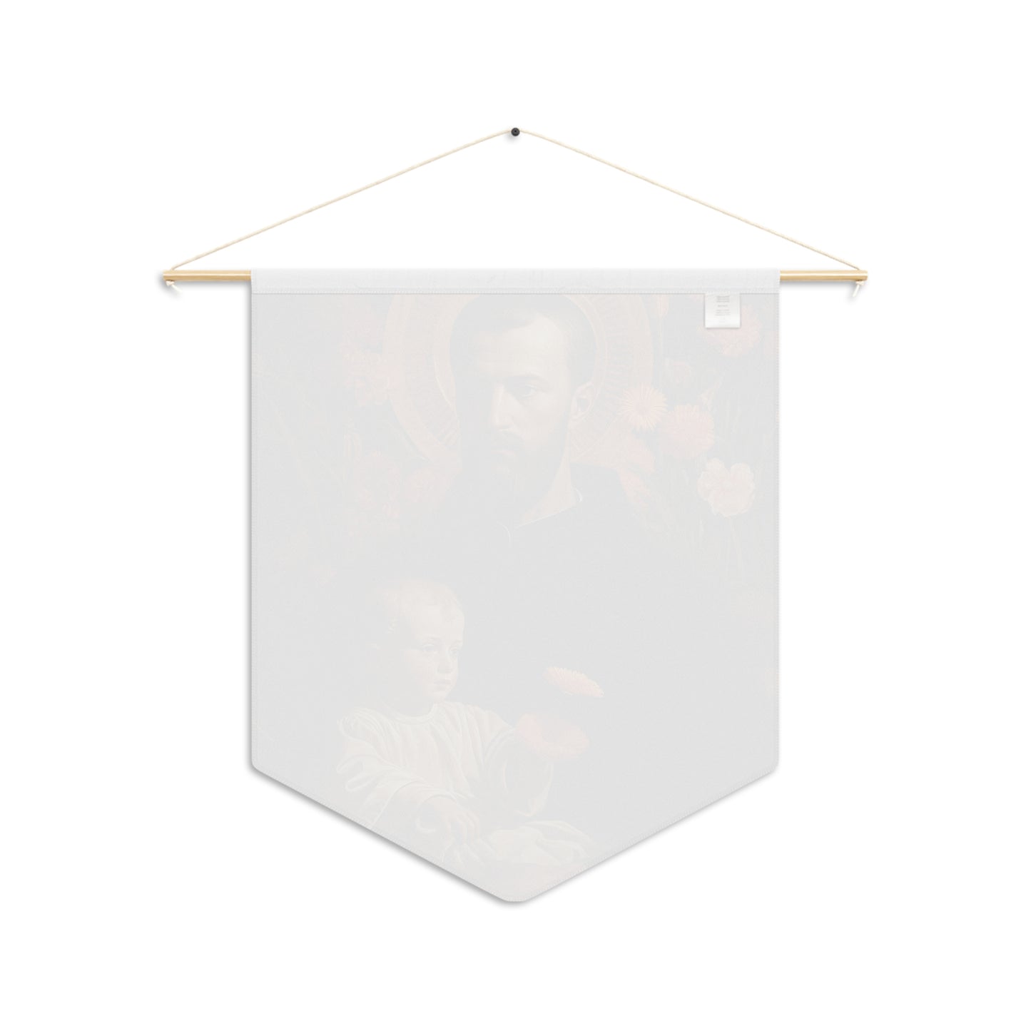 Saint Cajetan Wall Banner / Wall Hanging / Pennant - Saint art for your home - Prayer room - Catholic Home - 18" x 21"