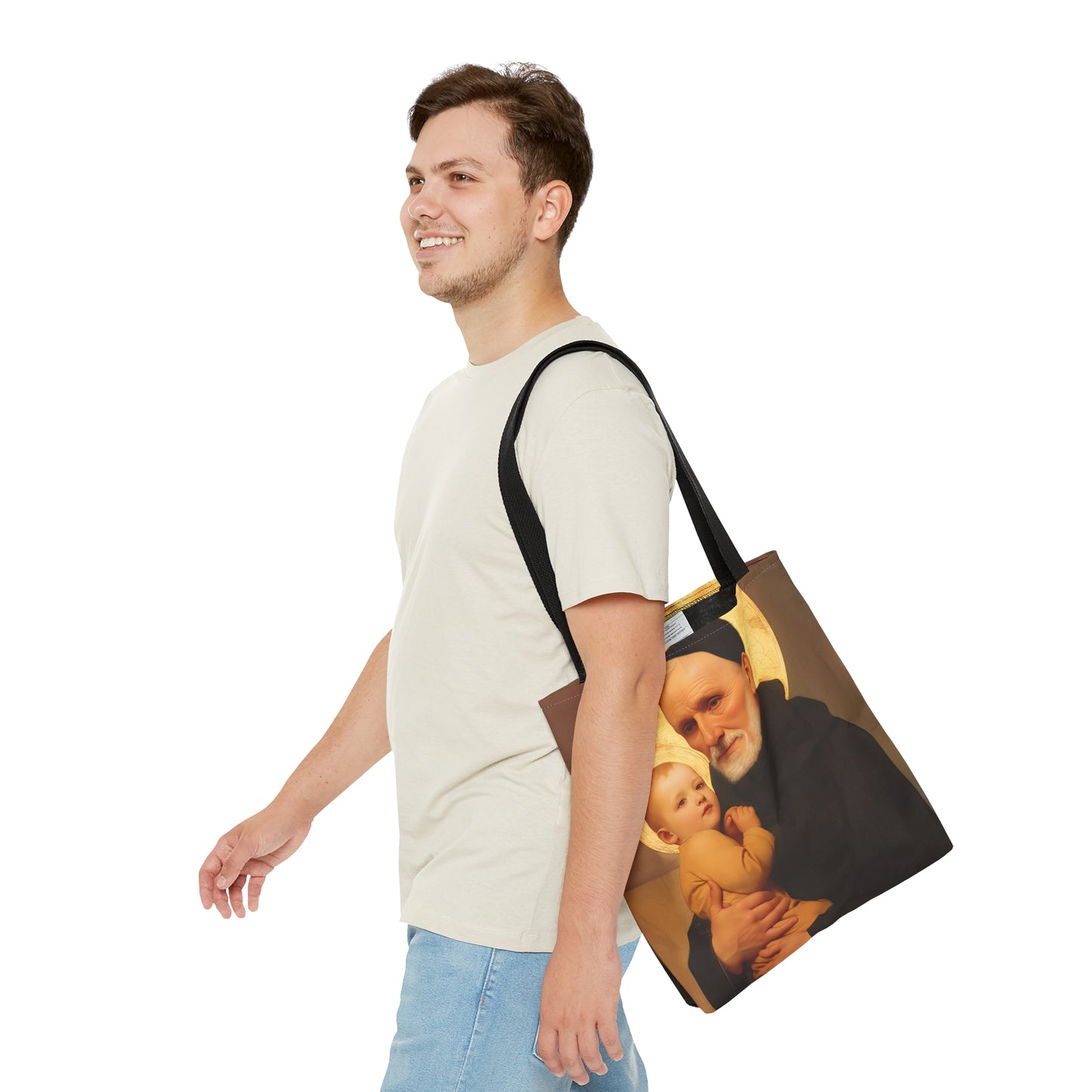 Saint Bernardino Realino Tote Bag - Large Medium Small Faith Art Bag - Catholic Faith Purse - Religious Carry All Reusable Tote Bag
