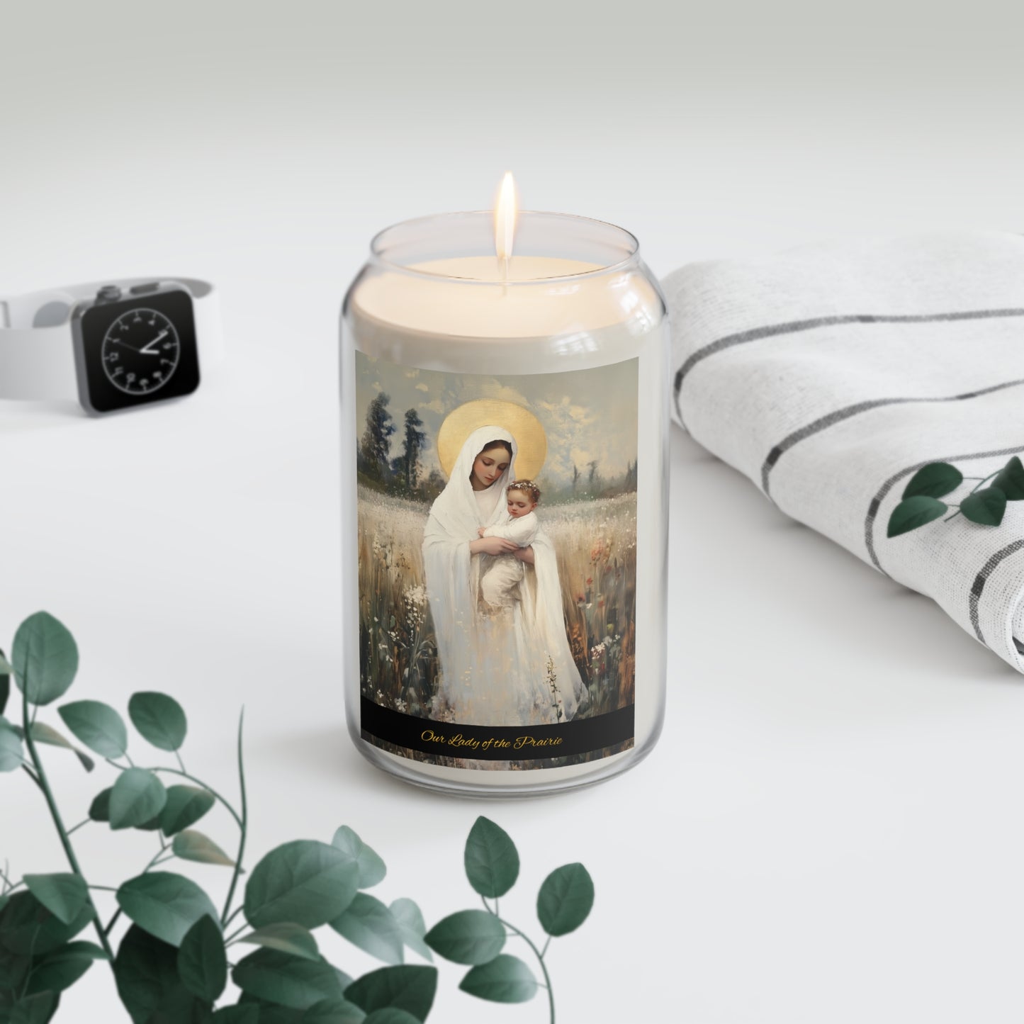 Our Lady of the Prairie - Scented Prayer Candle, 13.75oz -  Candle - Catholic Art - prayer room Scented Candle