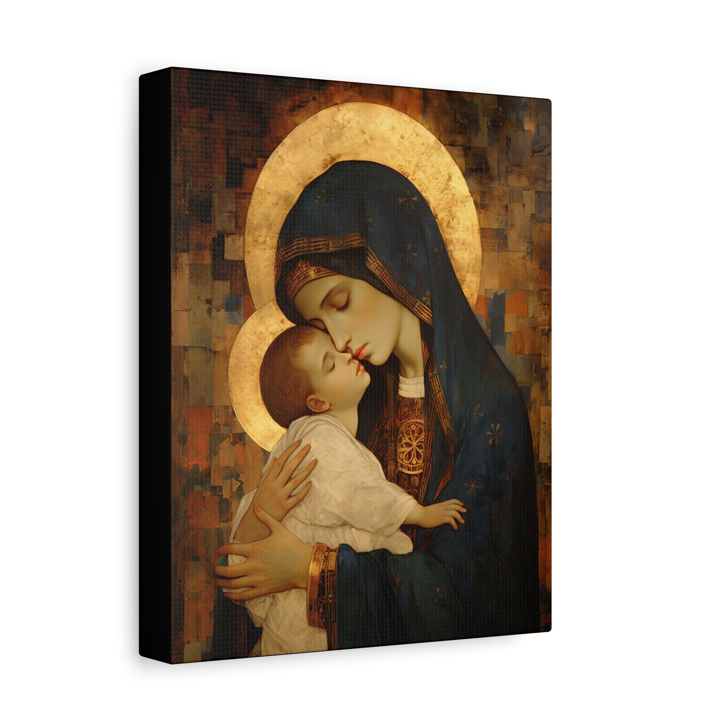 Mother of Mercy - Museum Wrapped Canvas - Sanctified Souls Print - Religious Art for your Home - The Virgin Mary and The Christ Child