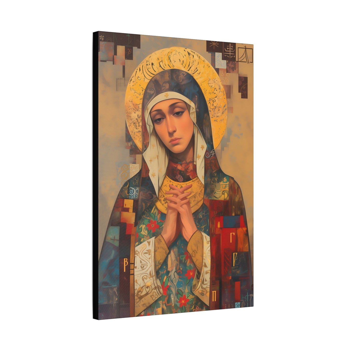 Virgin Mary - Holy Mother of Grace  - Museum Wrapped Canvas - Print - Religious Art for your Home - Catholic art print