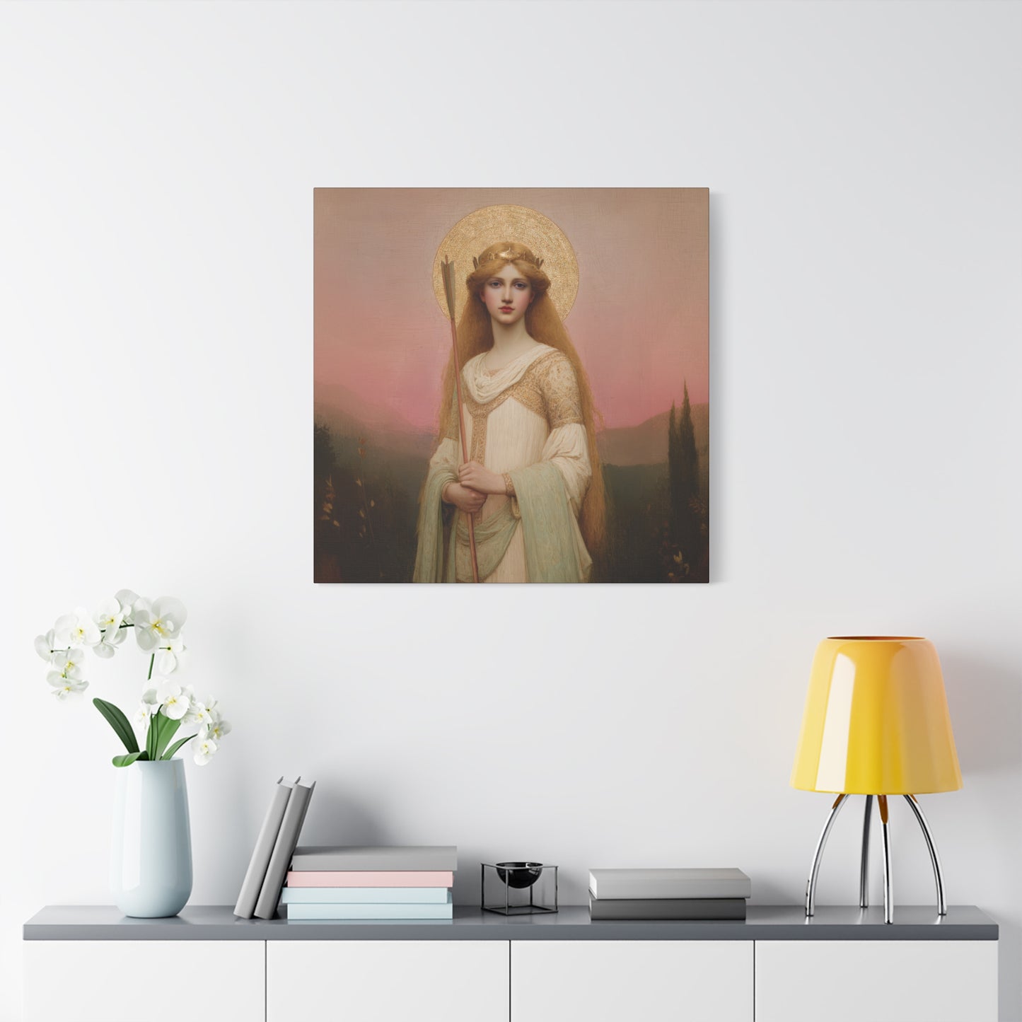 Saint Ursula -  Museum Wrapped Canvas - Sanctified Souls Print - Religious Art for your Home - Catholic Patron Saint Art